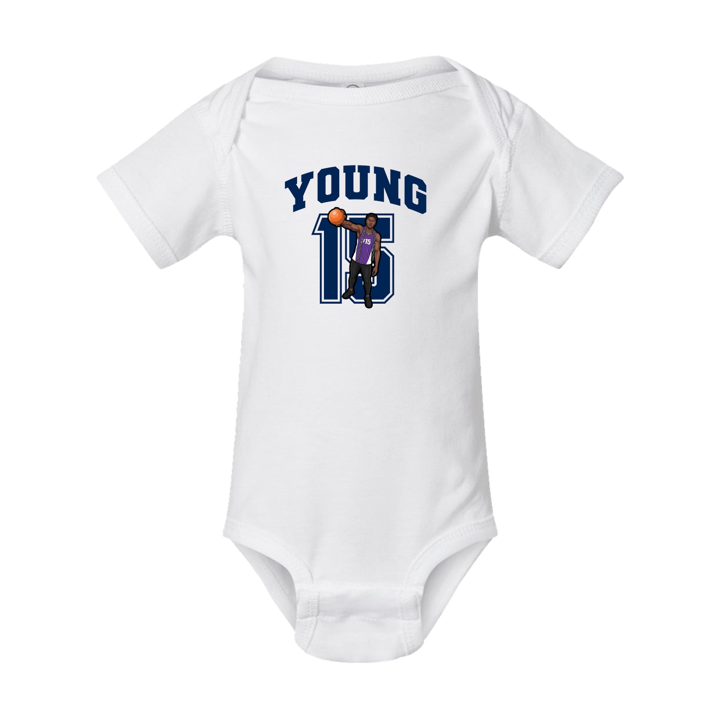 Baby Onesie — Number in White