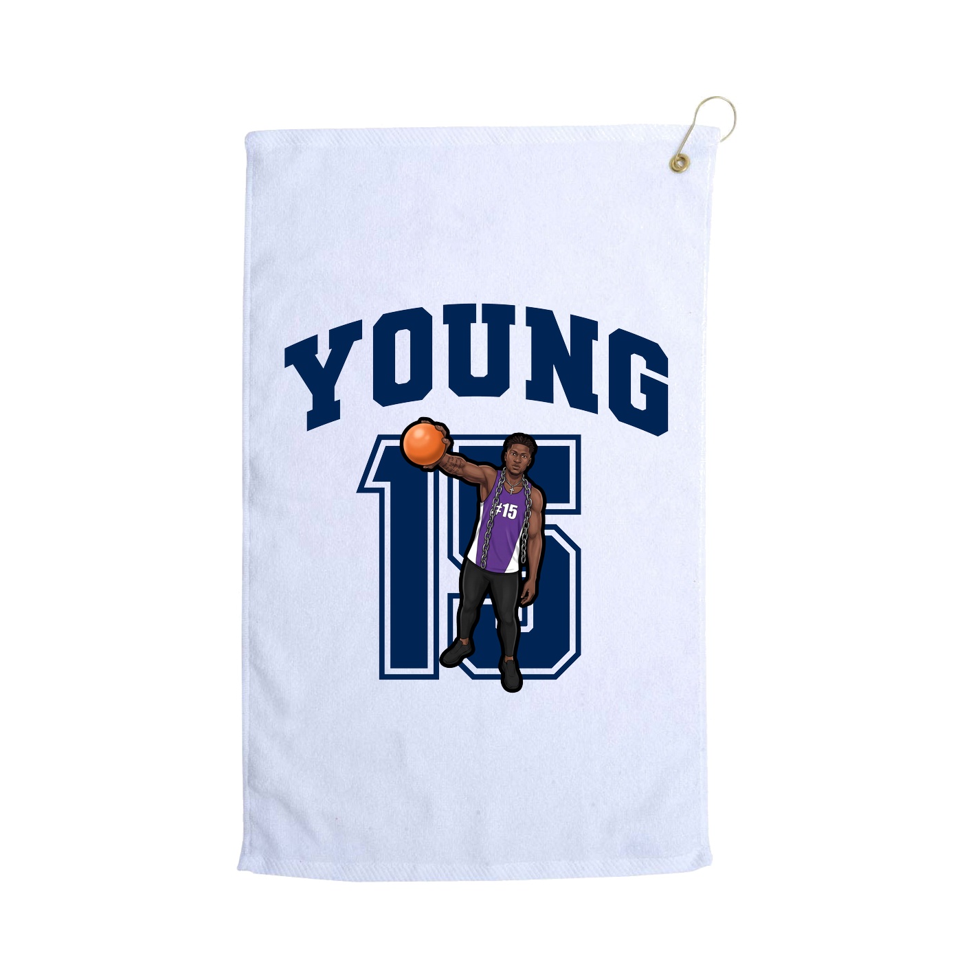 Golf Towel — Number in White