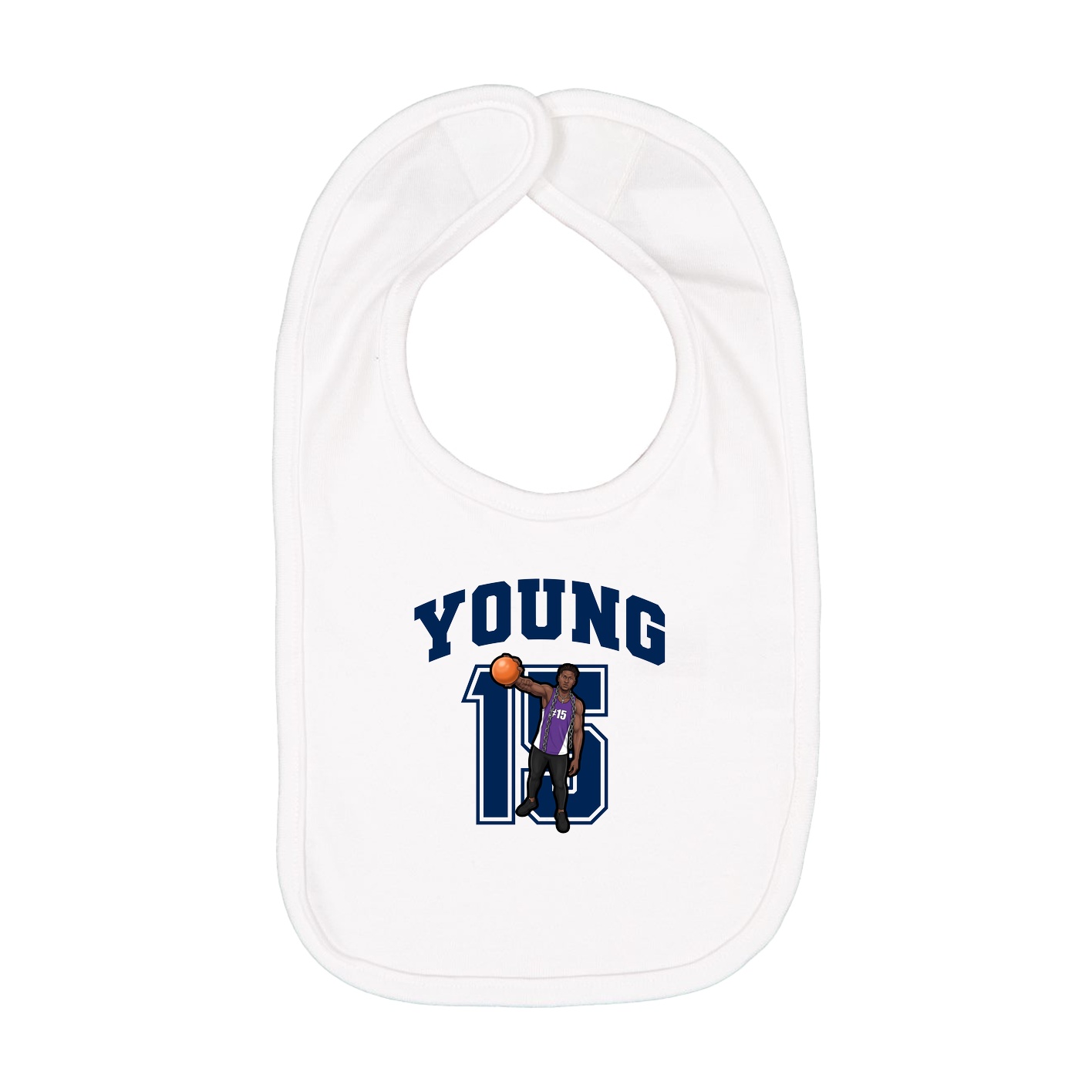 Infant Bib — Number in White