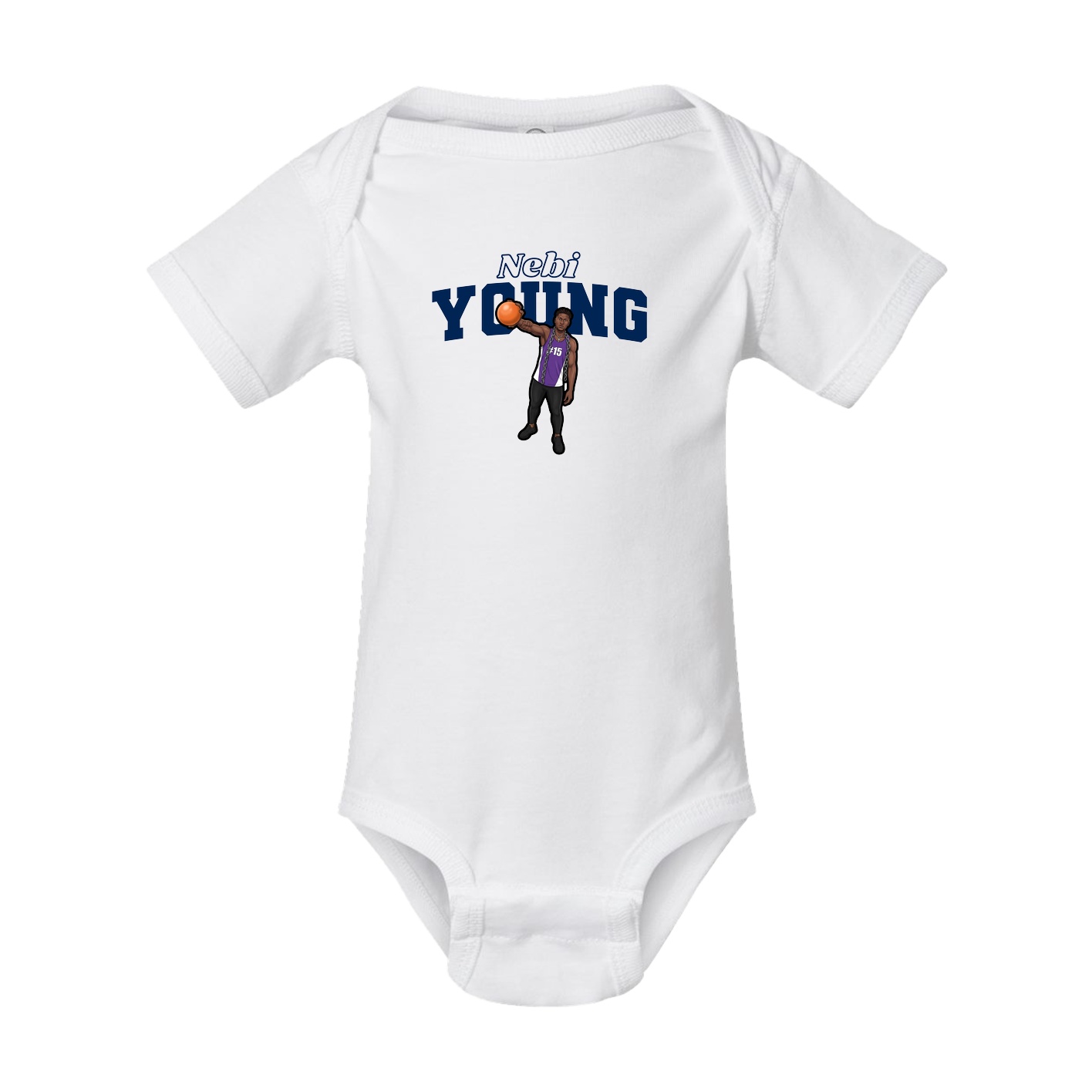 Baby Onesie — Name Arch in White