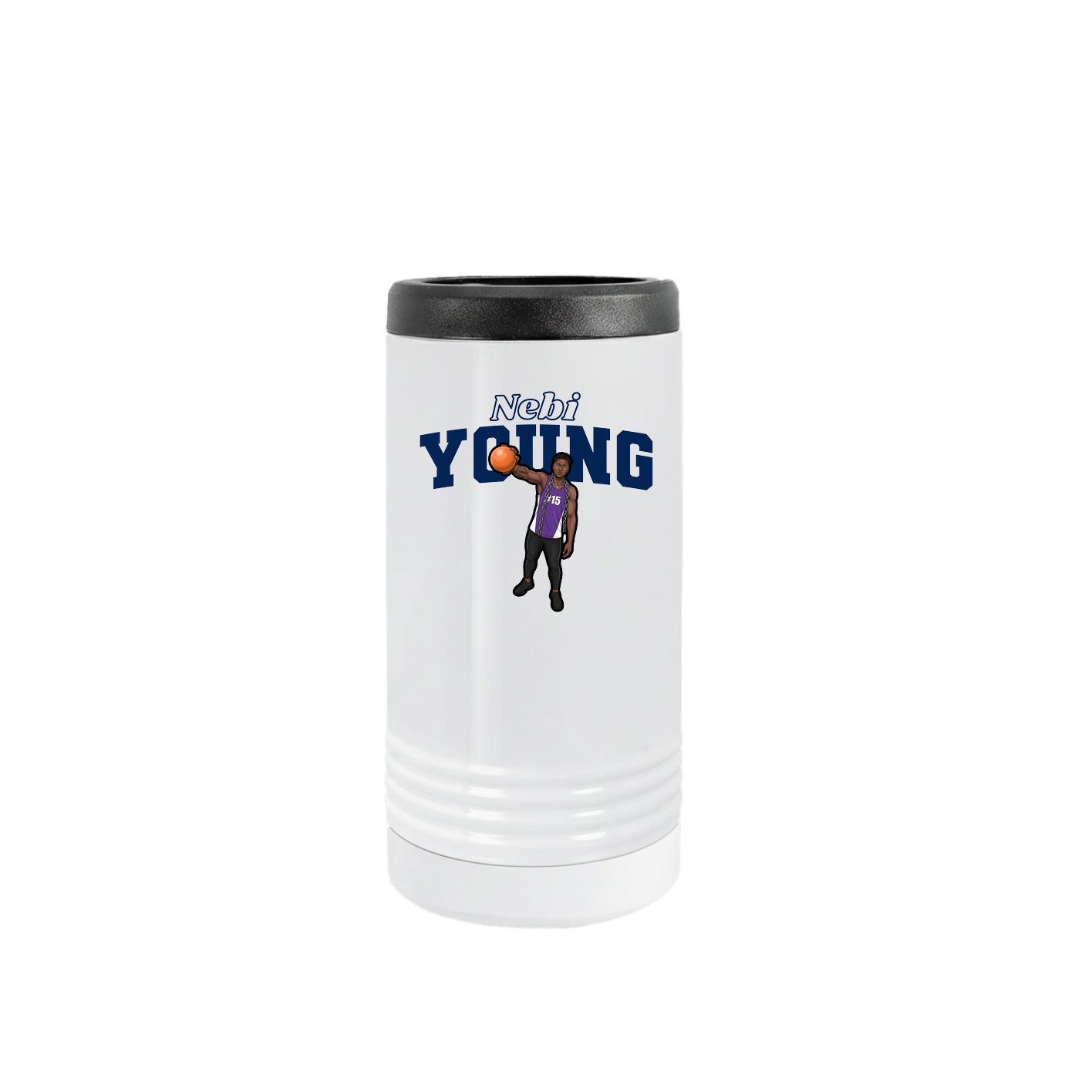 Slim Beverage Holder — Name Arch in White