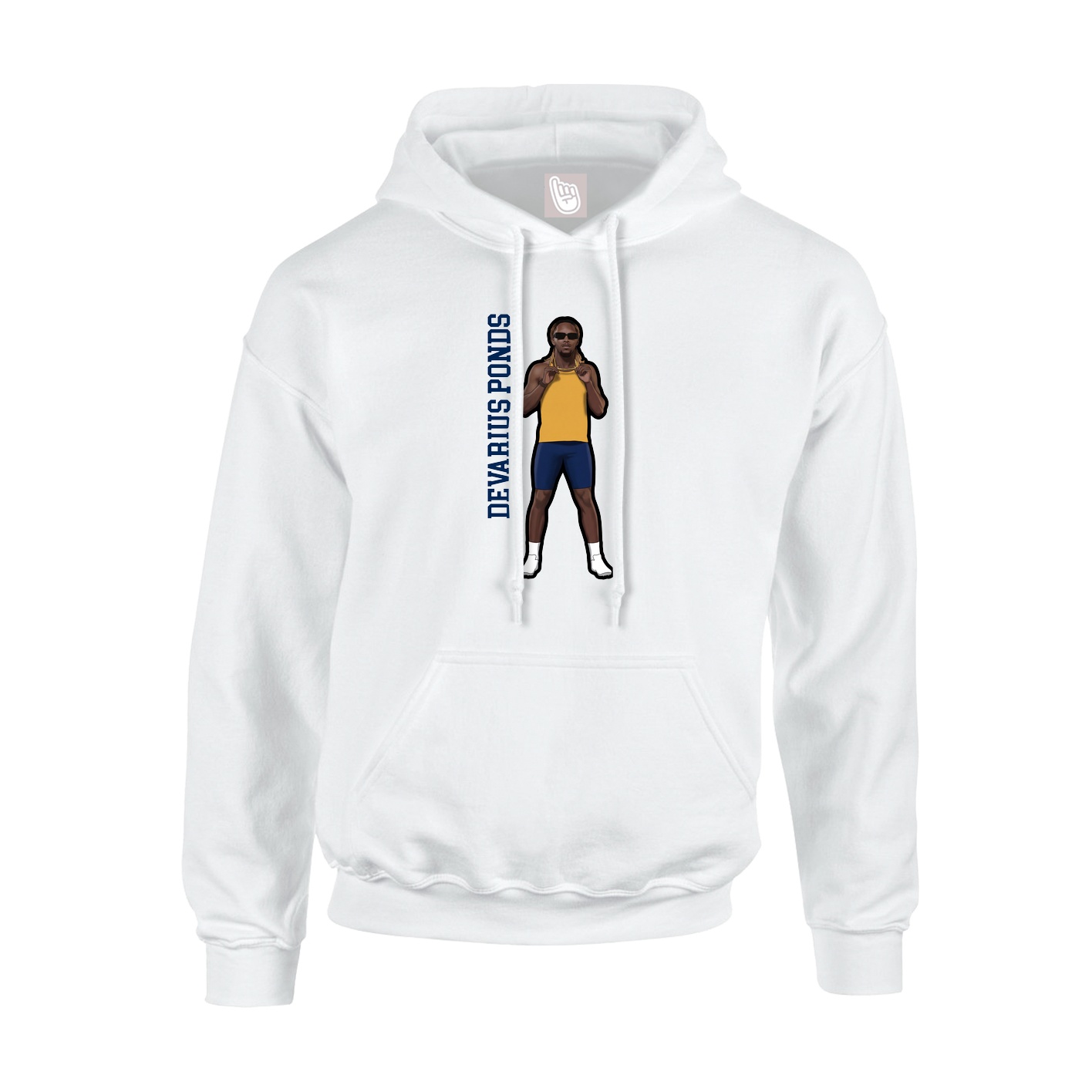 Youth Hoodie — Name Vertical in White