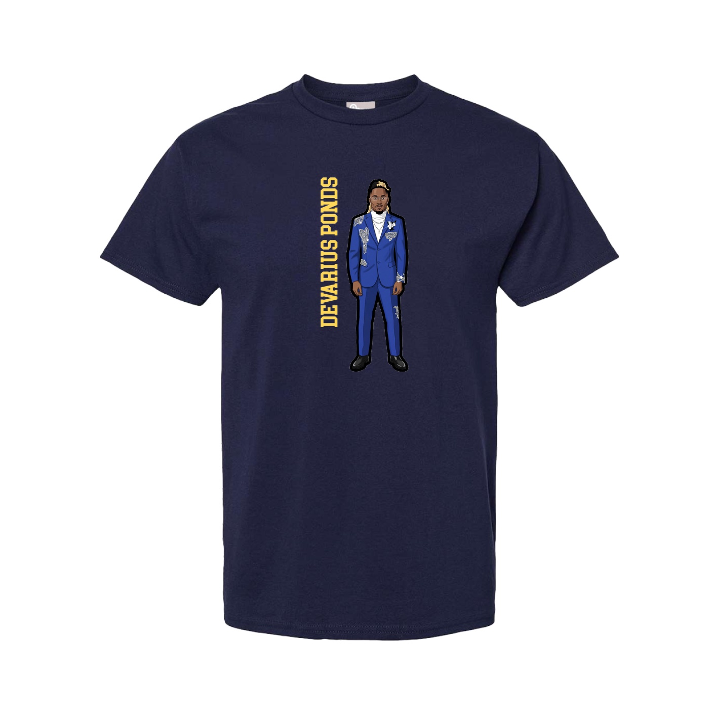 Youth Tee — Name Vertical in Navy
