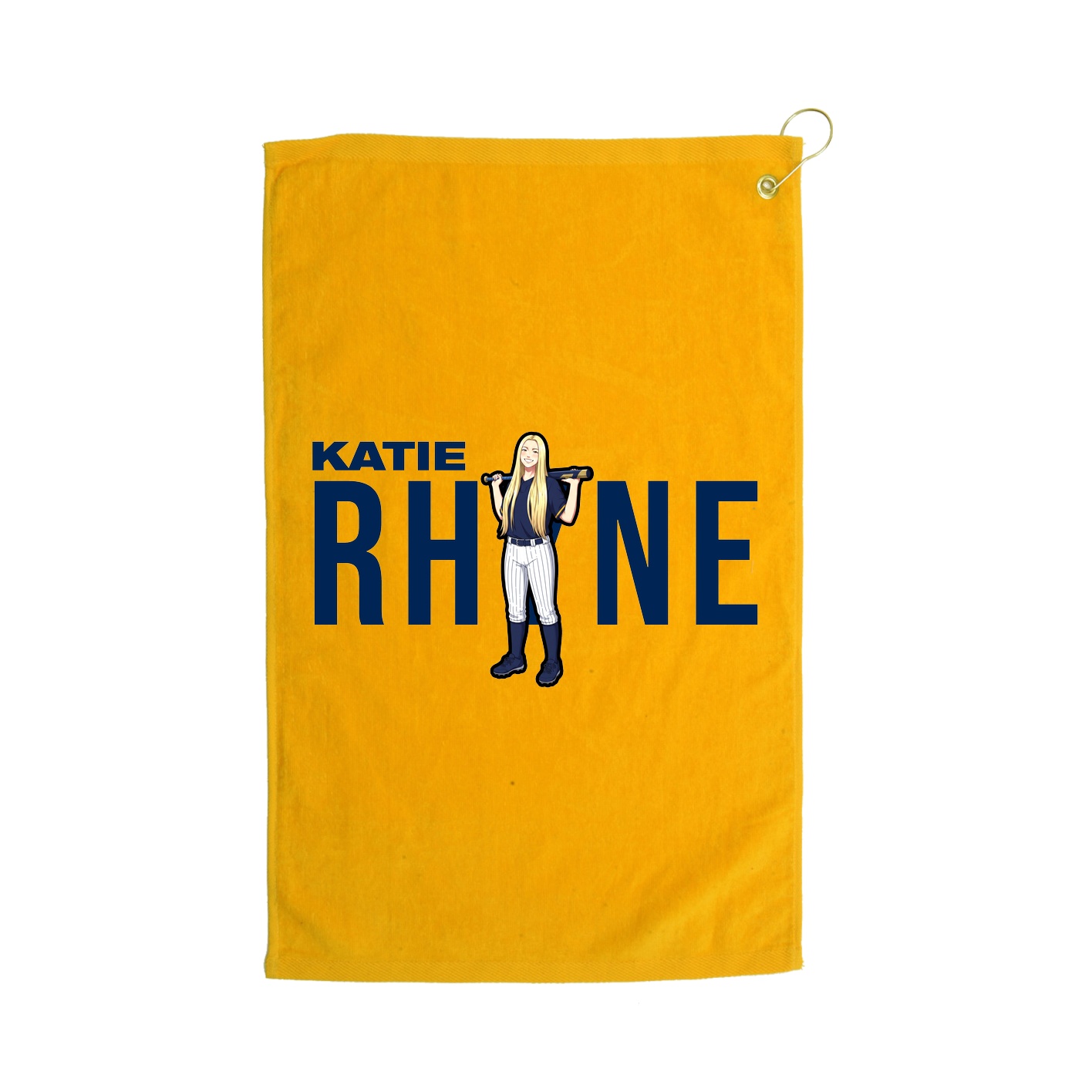 Golf Towel — Player Name in Gold