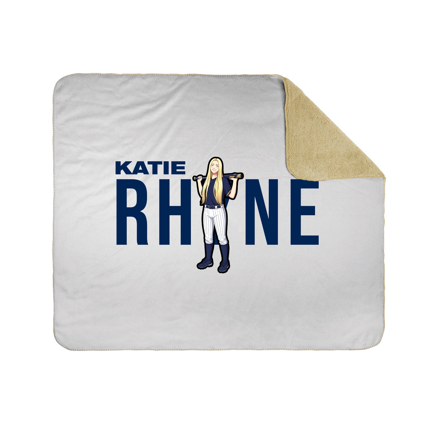Throw Blanket — Player Name in White