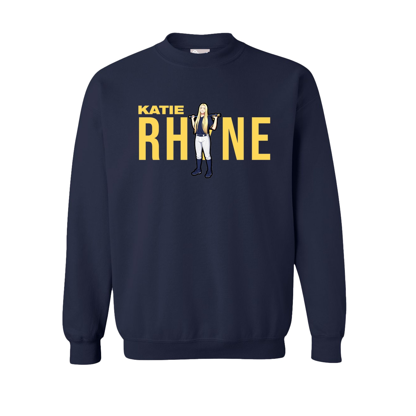 Fleece Crew — Player Name in Navy