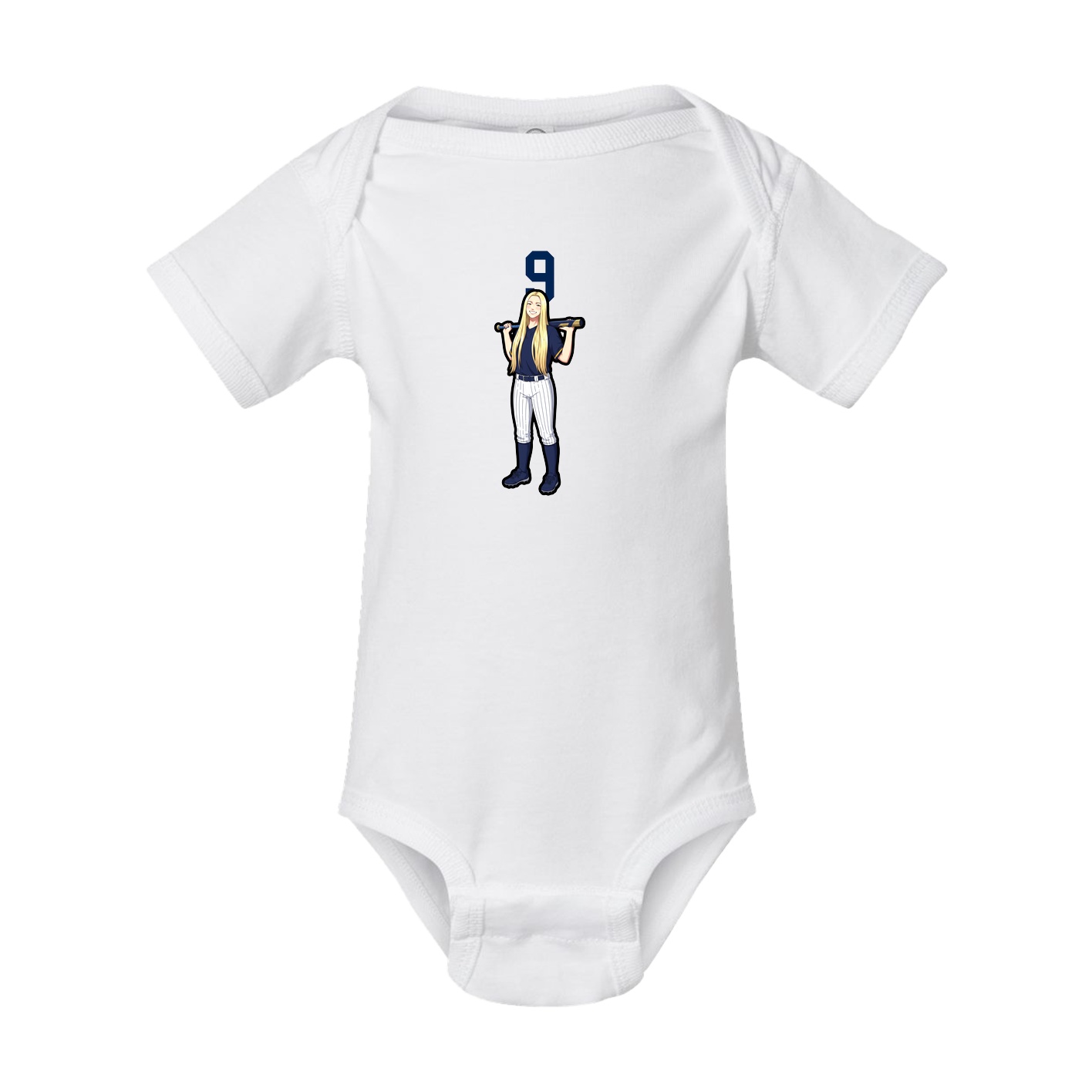 Baby Onesie — Number Top in White