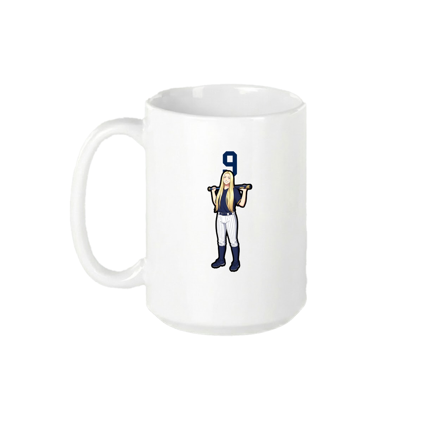 15oz Coffee Mug — Number Top in White