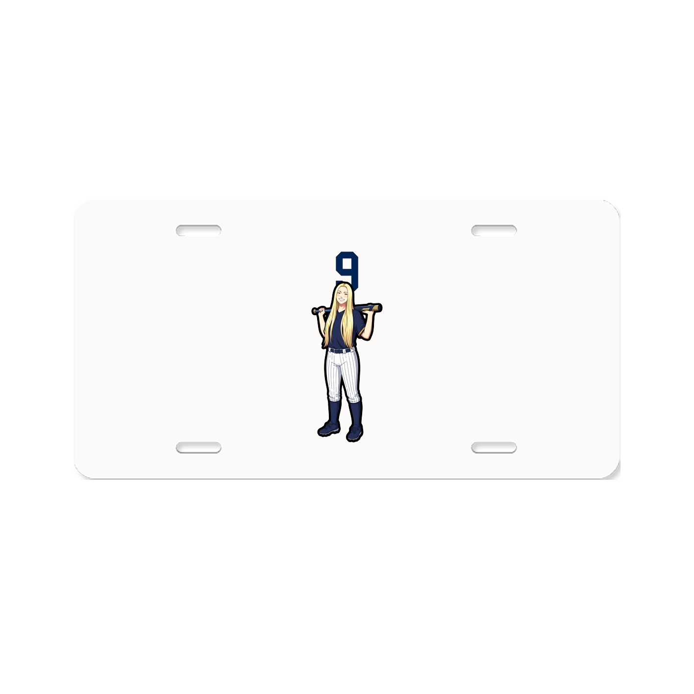 License Plate — Number Top in Classic