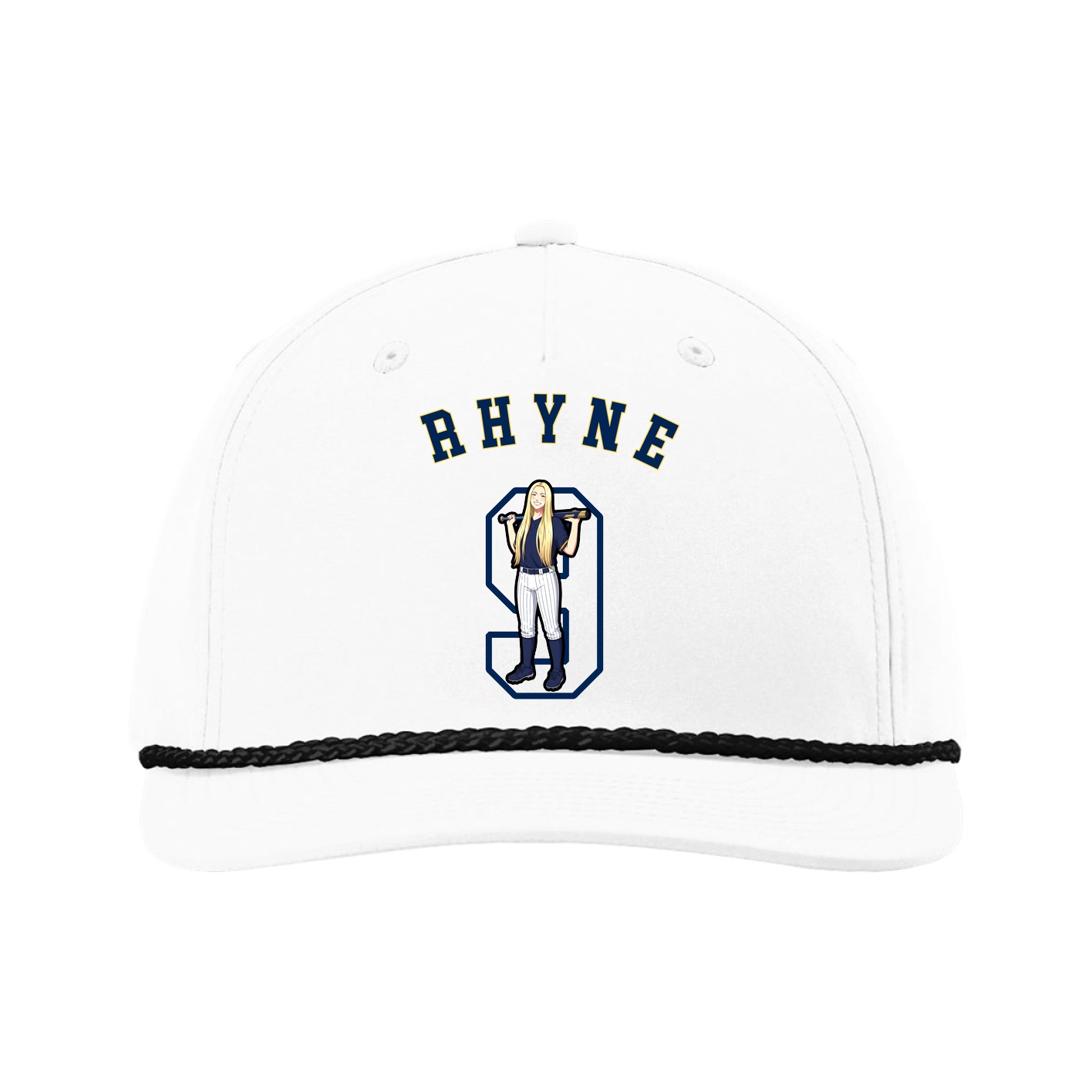Five-Panel Classic Rope Cap — Shirsey Arch in White
