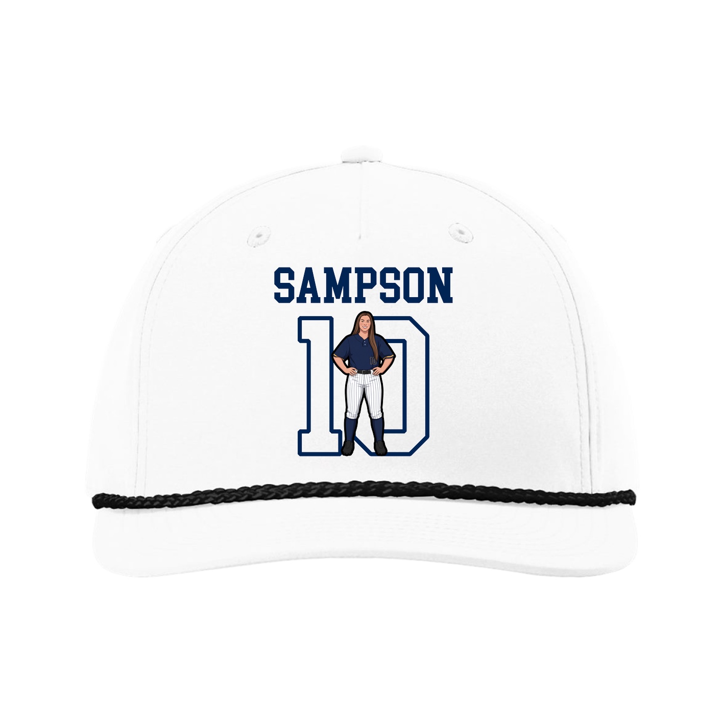 Five-Panel Classic Rope Cap — Shirsey in White