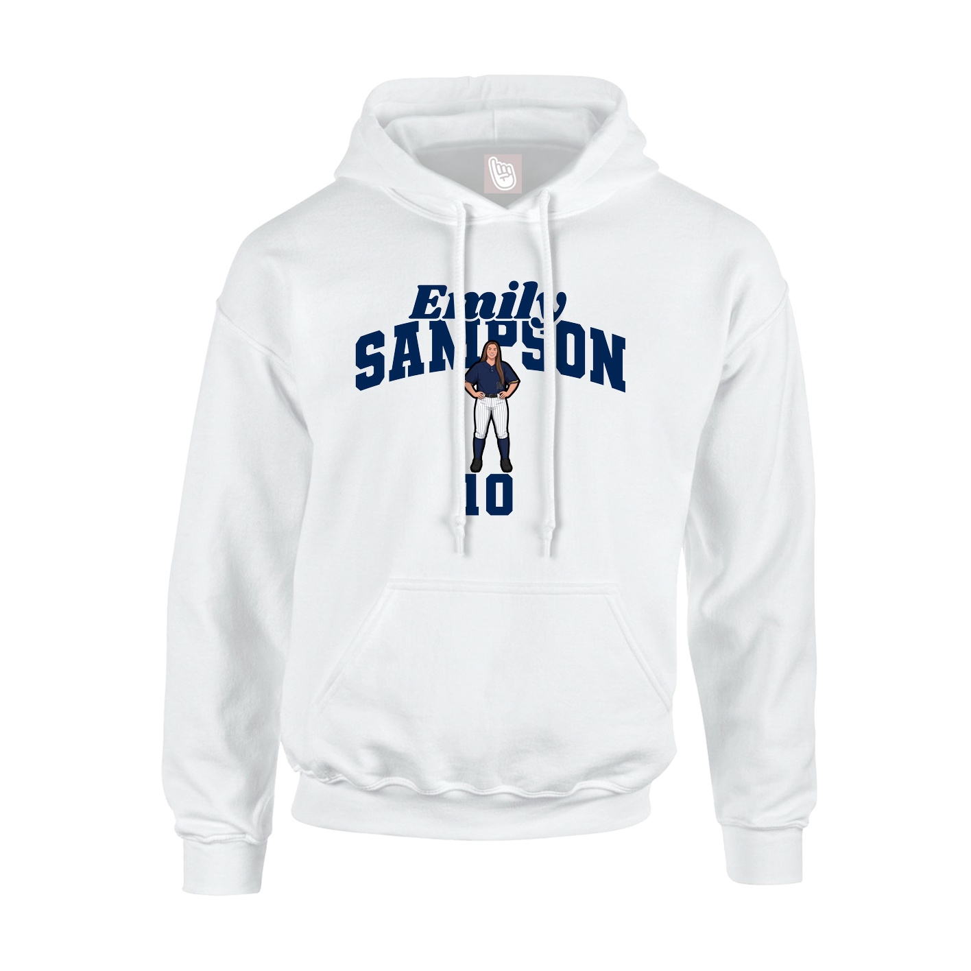 Hoodie — Signature Arch in White