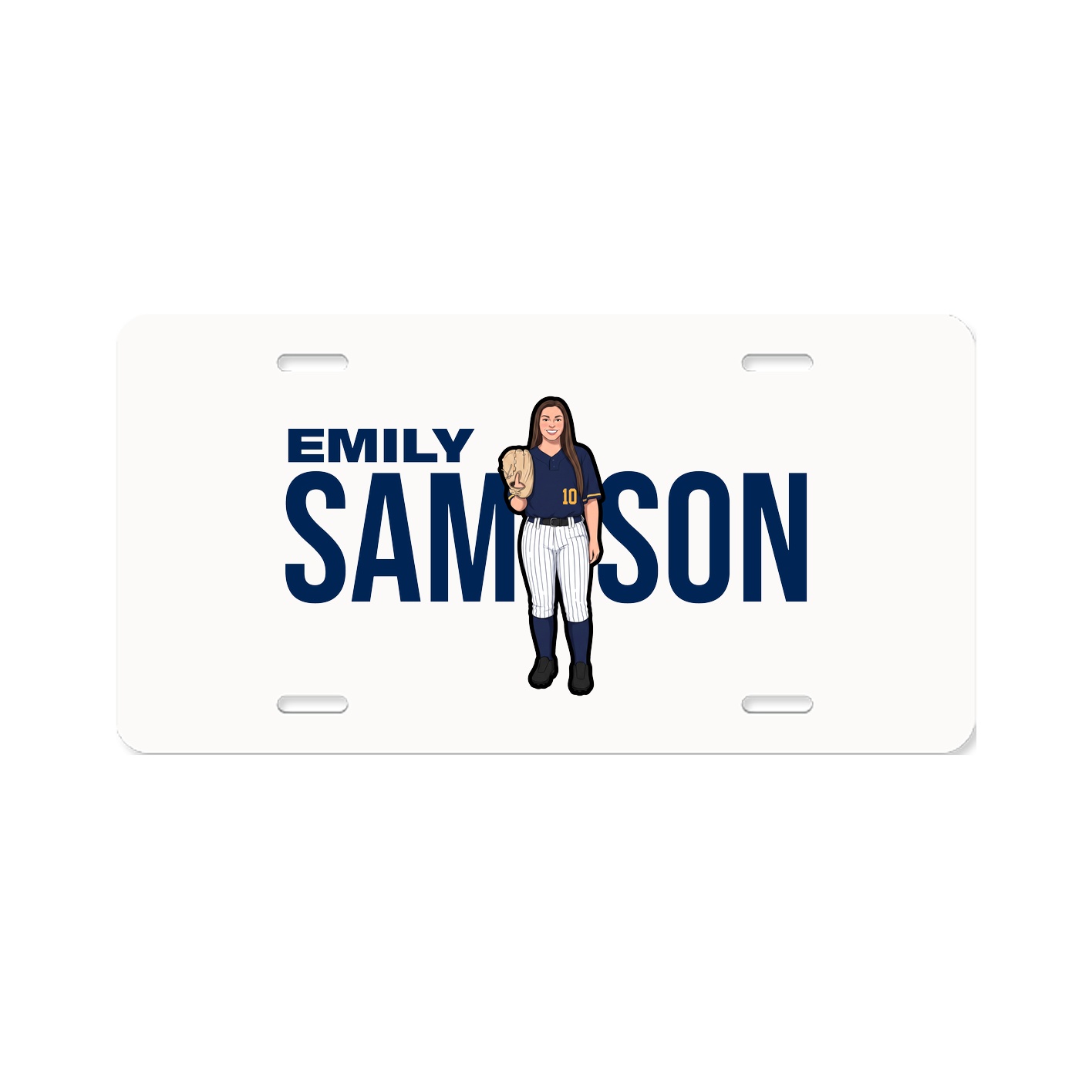 License Plate — Player Name in Classic