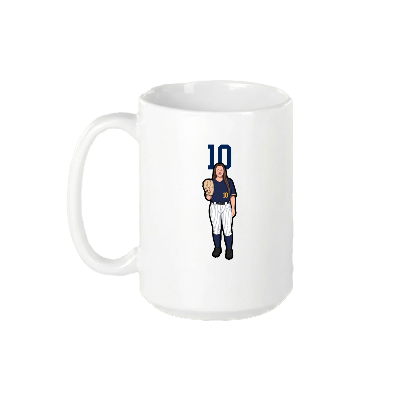 15oz Coffee Mug — Number Top in White