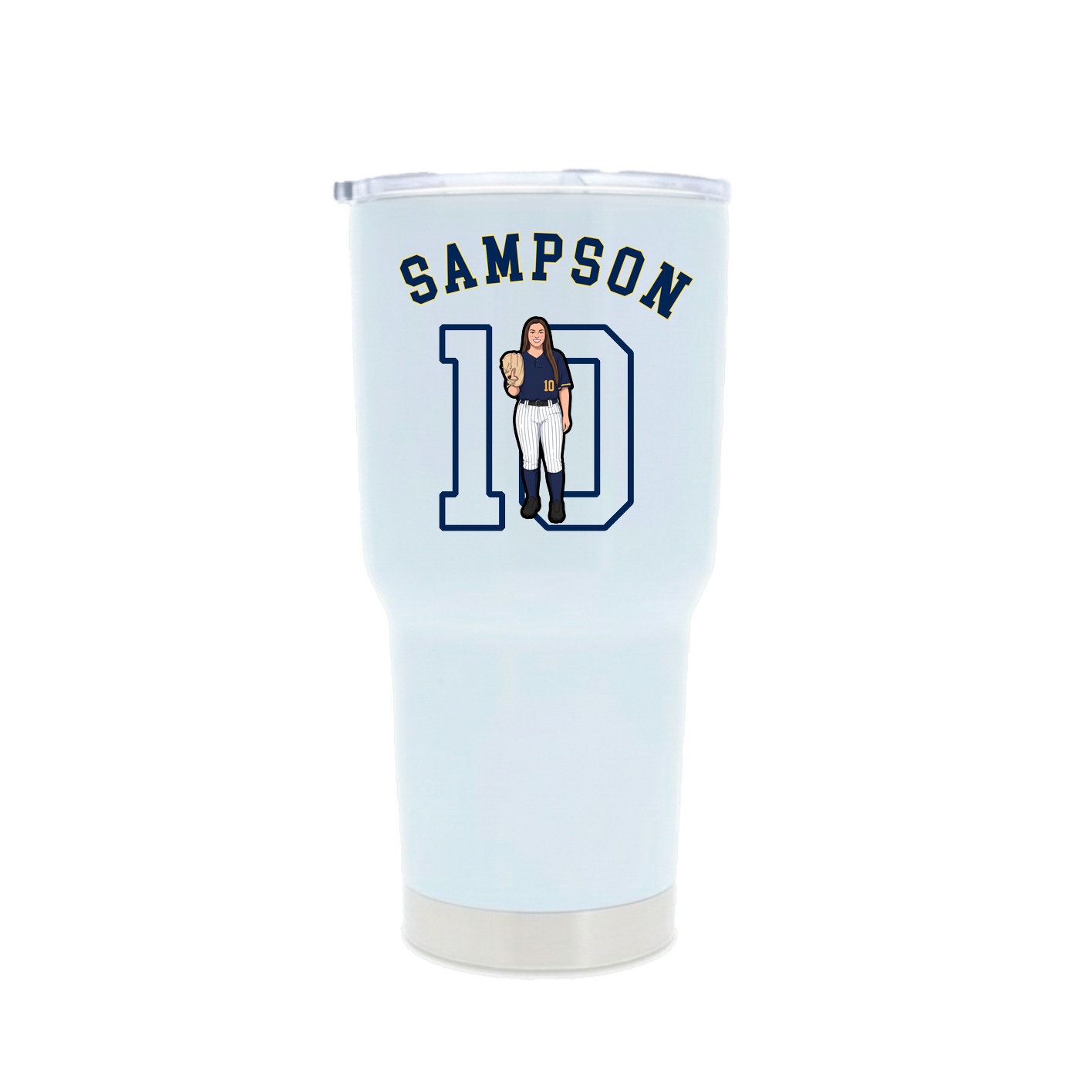 30oz Stainless Steel Tumbler — Shirsey Arch in White