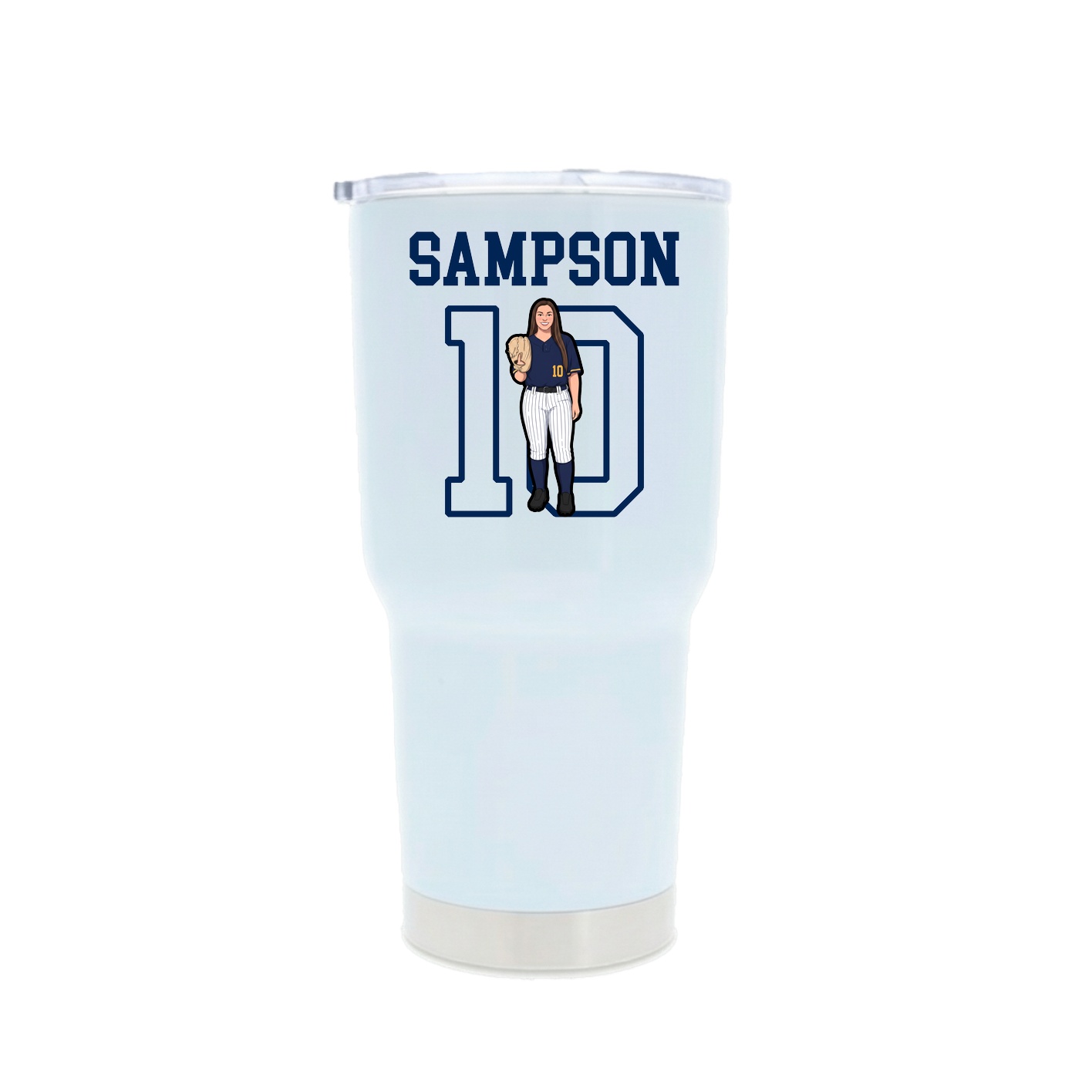 30oz Stainless Steel Tumbler — Shirsey in White