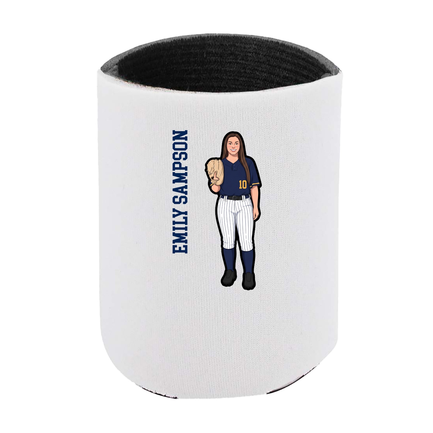 Can Holder — Name Vertical in White
