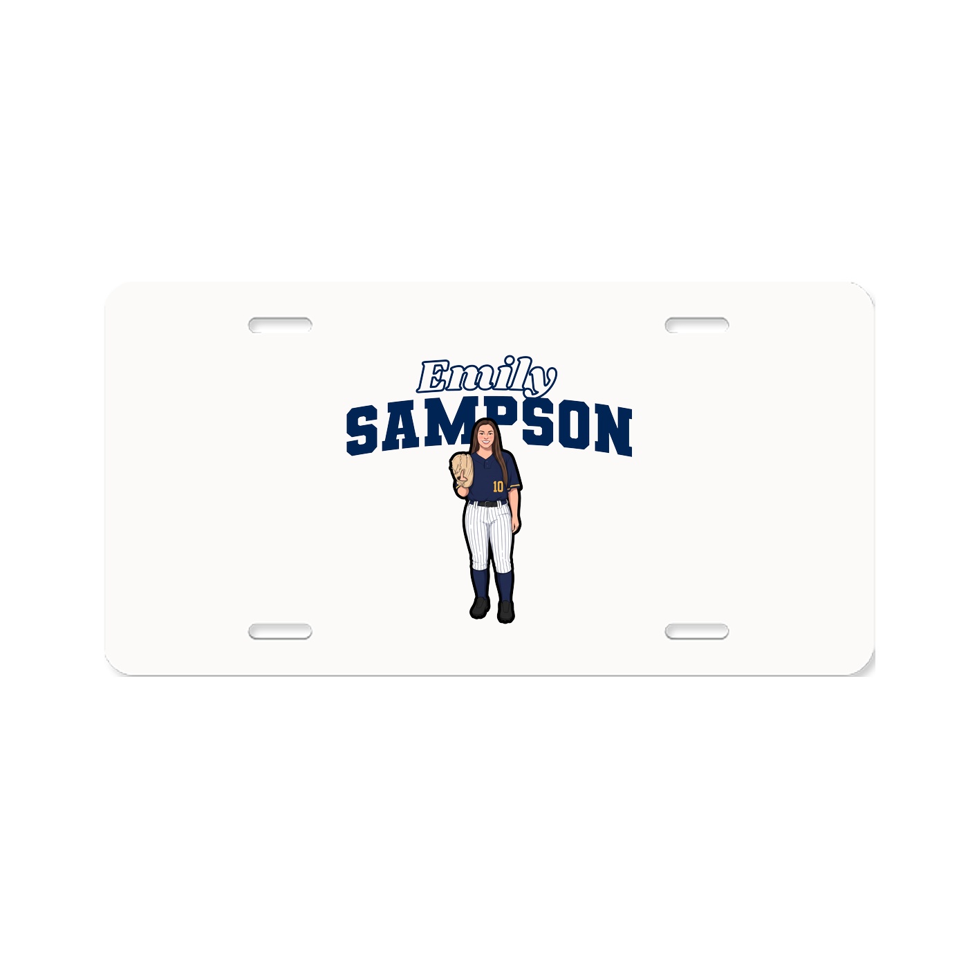 License Plate — Name Arch in Classic