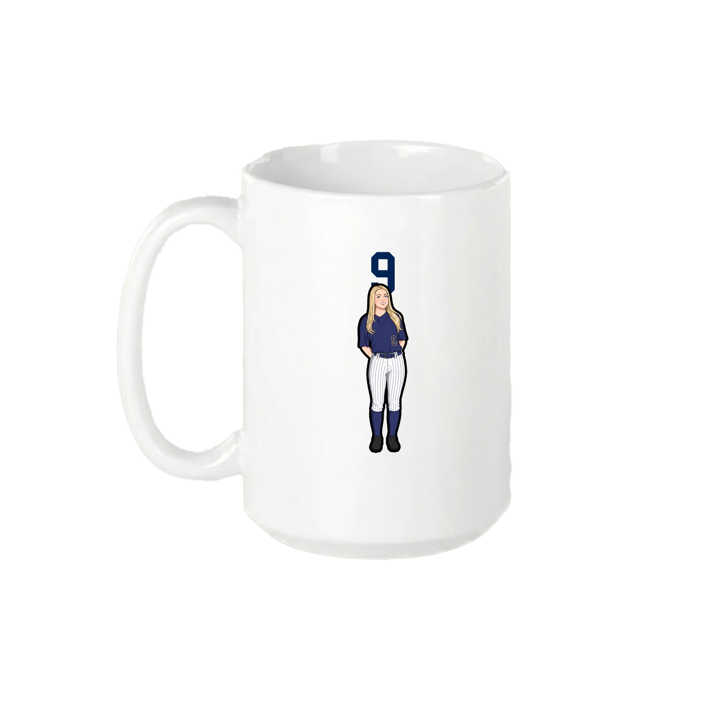 15oz Coffee Mug — Number Top in White