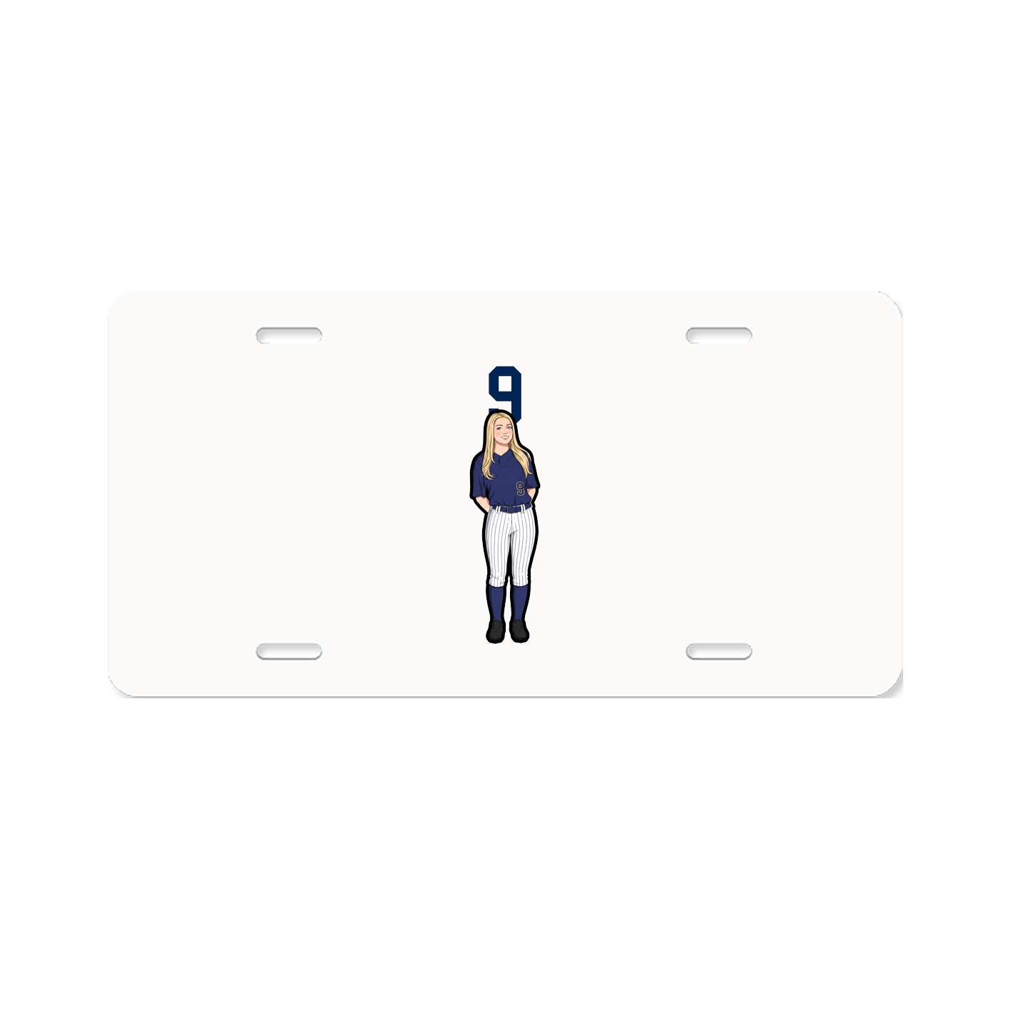 License Plate — Number Top in Classic