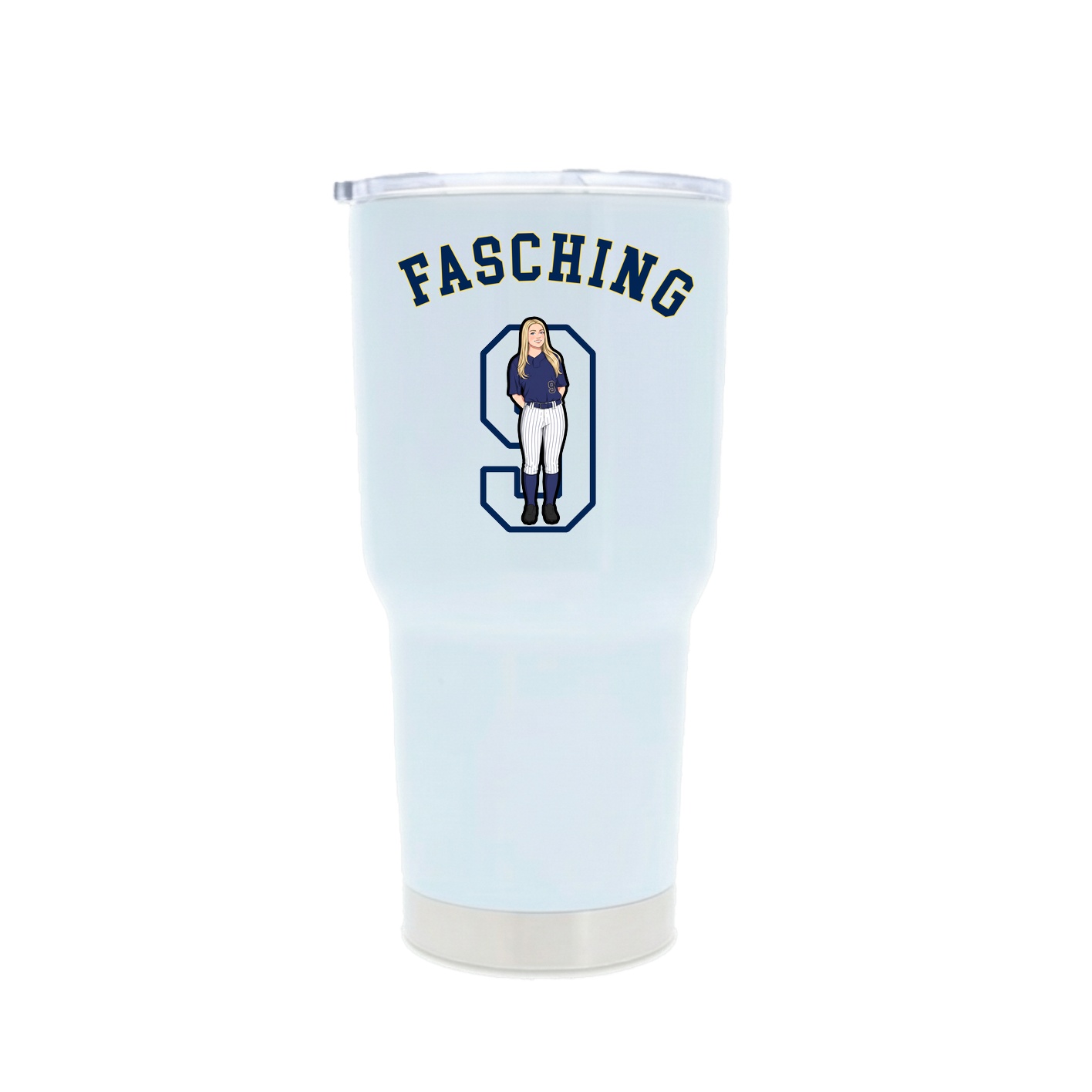 30oz Stainless Steel Tumbler — Shirsey Arch in White