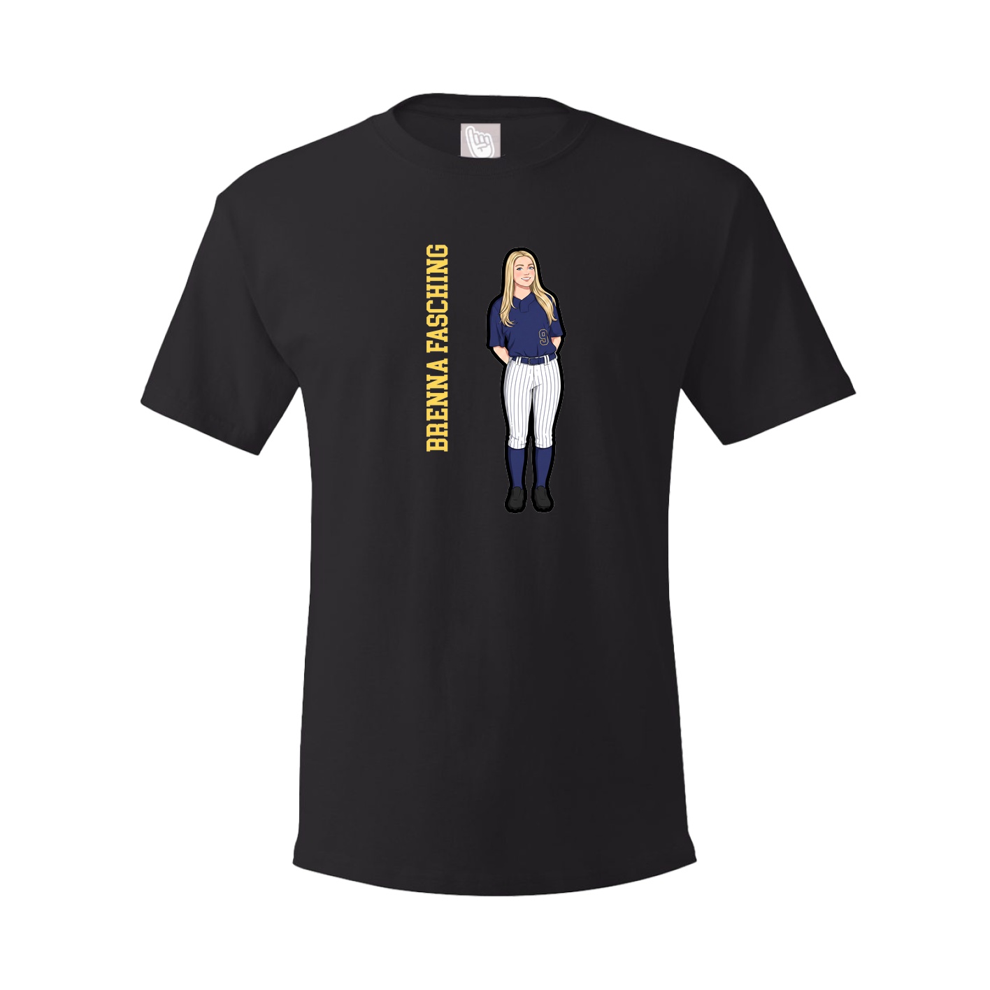 Tee — Name Vertical in Black