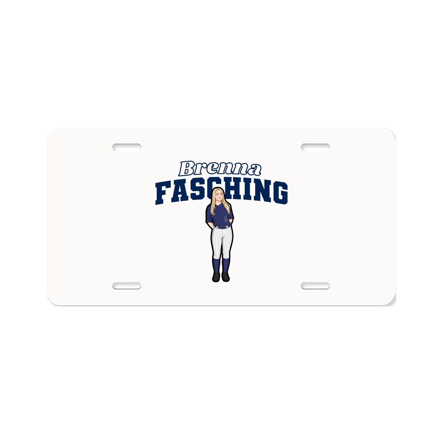 License Plate — Name Arch in Classic