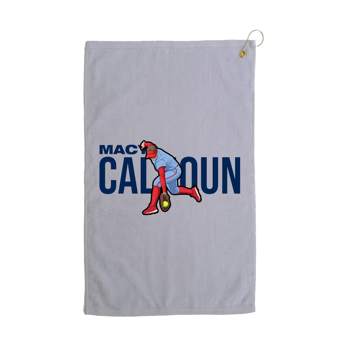 Golf Towel — Player Name in Grey