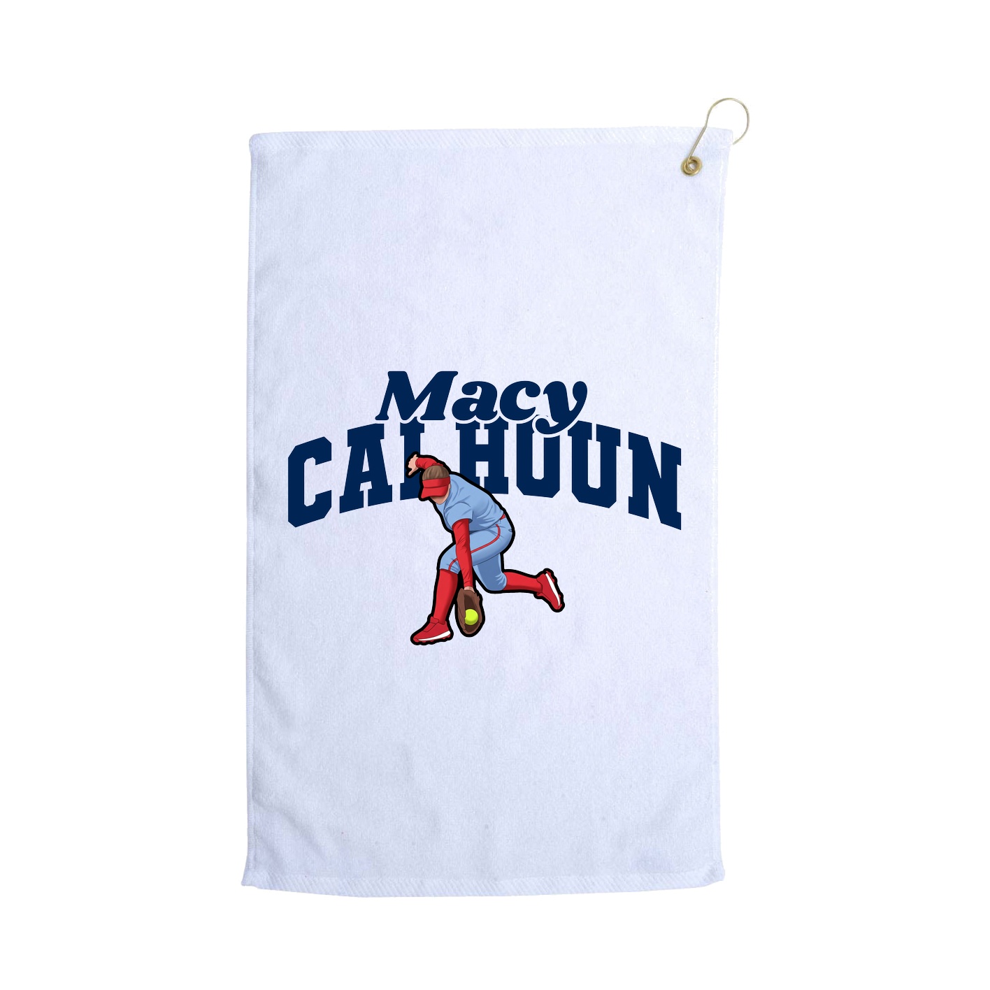 Golf Towel — Signature Arch in White
