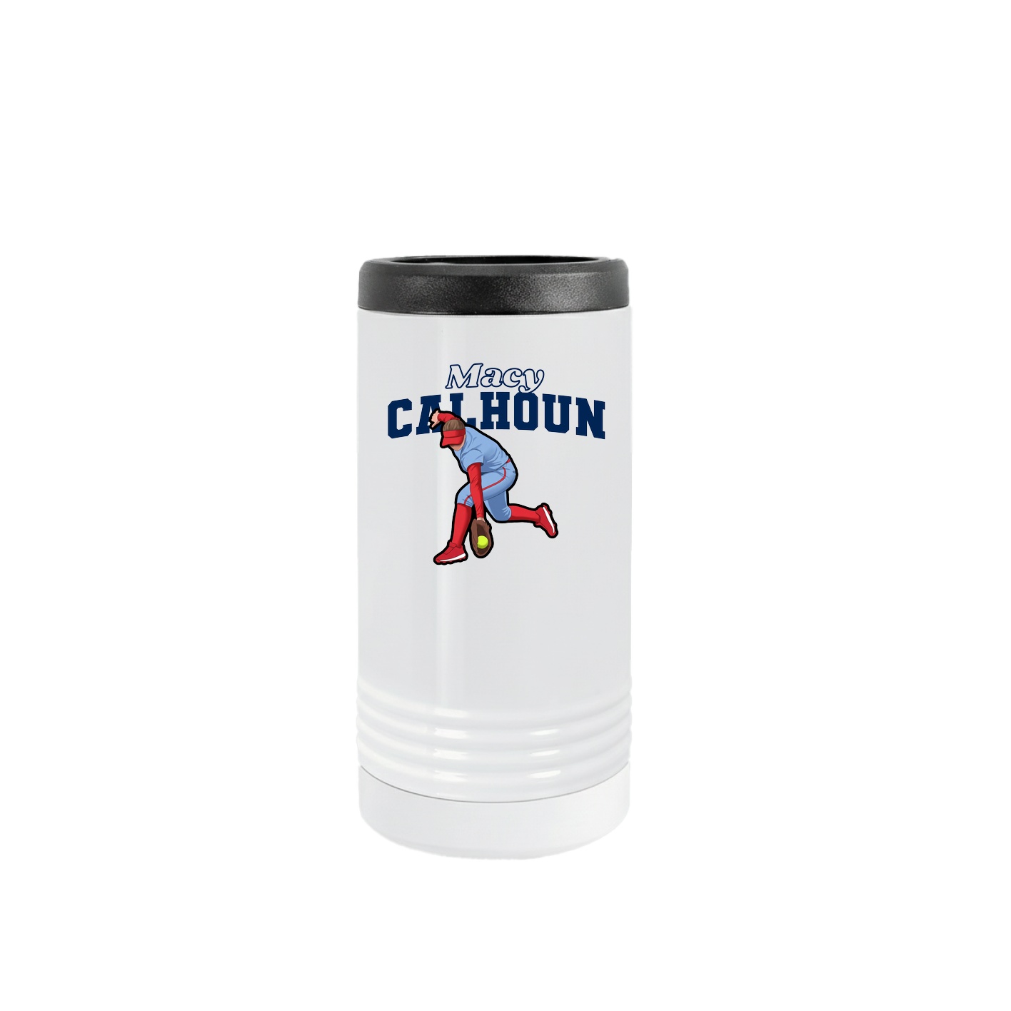 Slim Beverage Holder — Name Arch in White