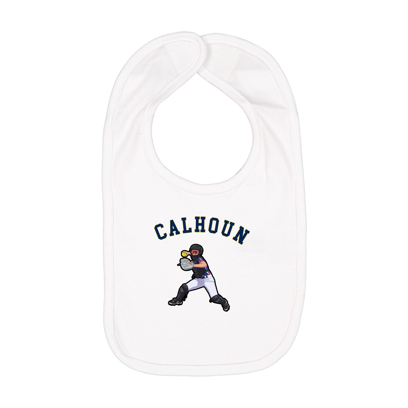 Infant Bib — Shirsey Arch in White