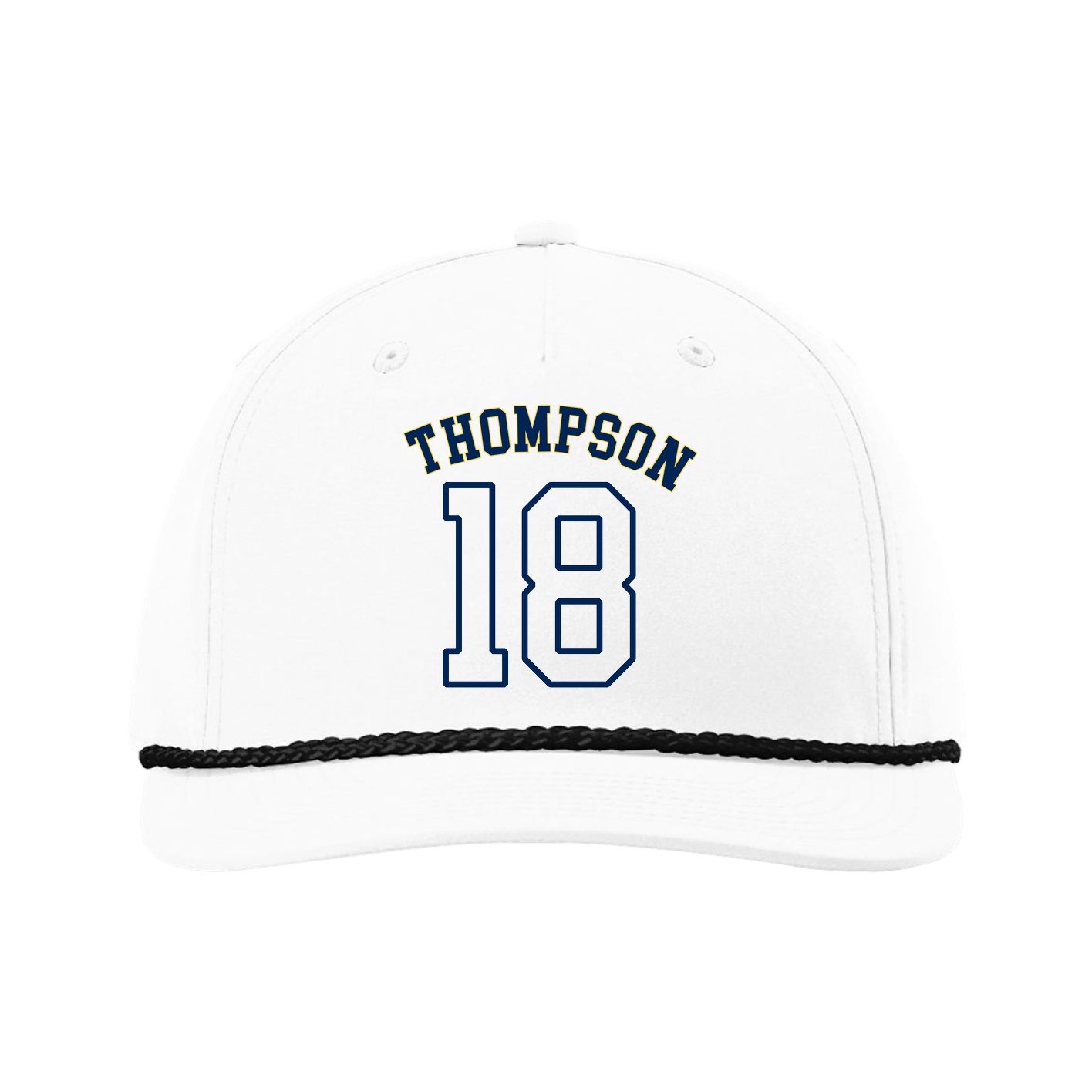 Five-Panel Classic Rope Cap — Shirsey Arch in White