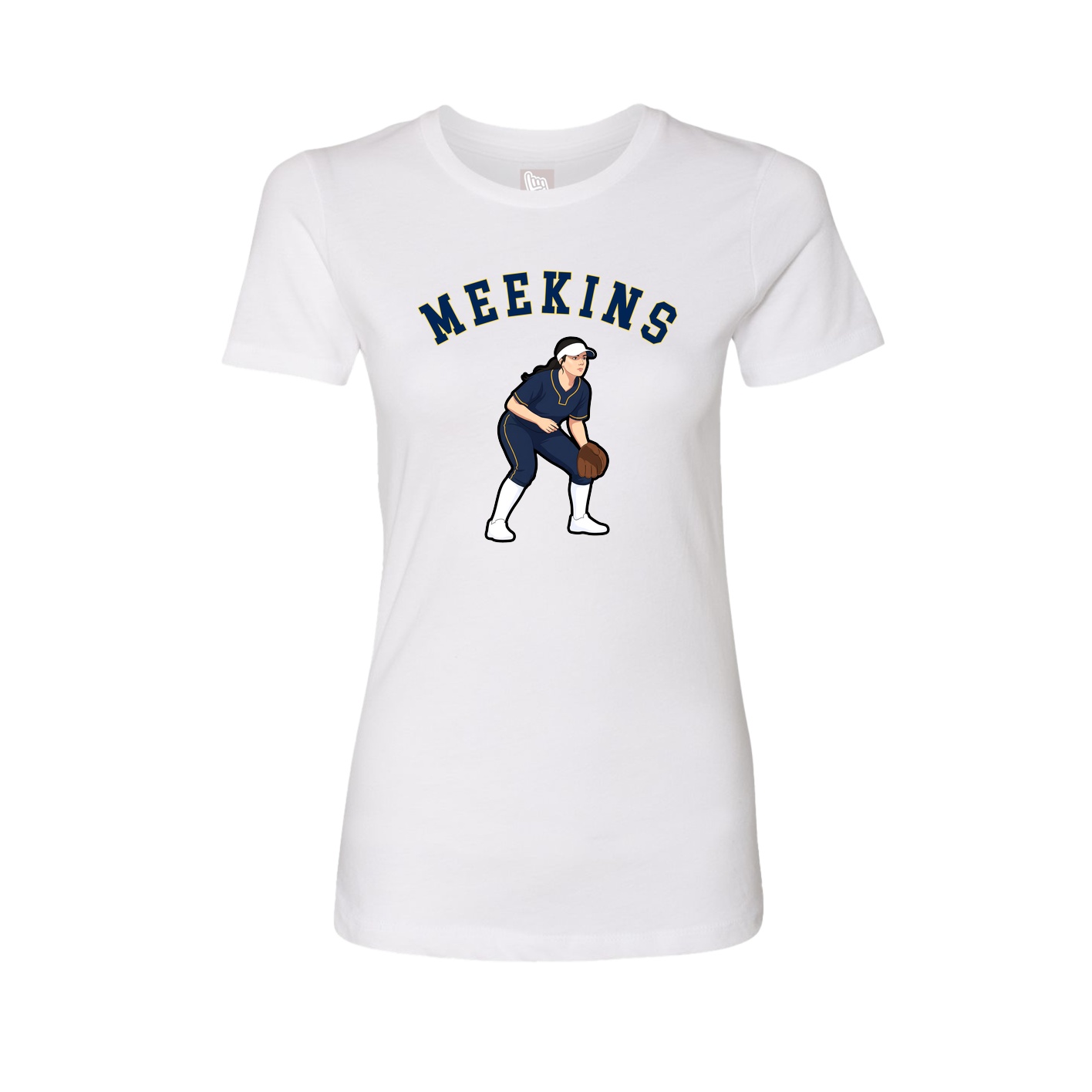Fitted Women's Tee — Shirsey Arch in White