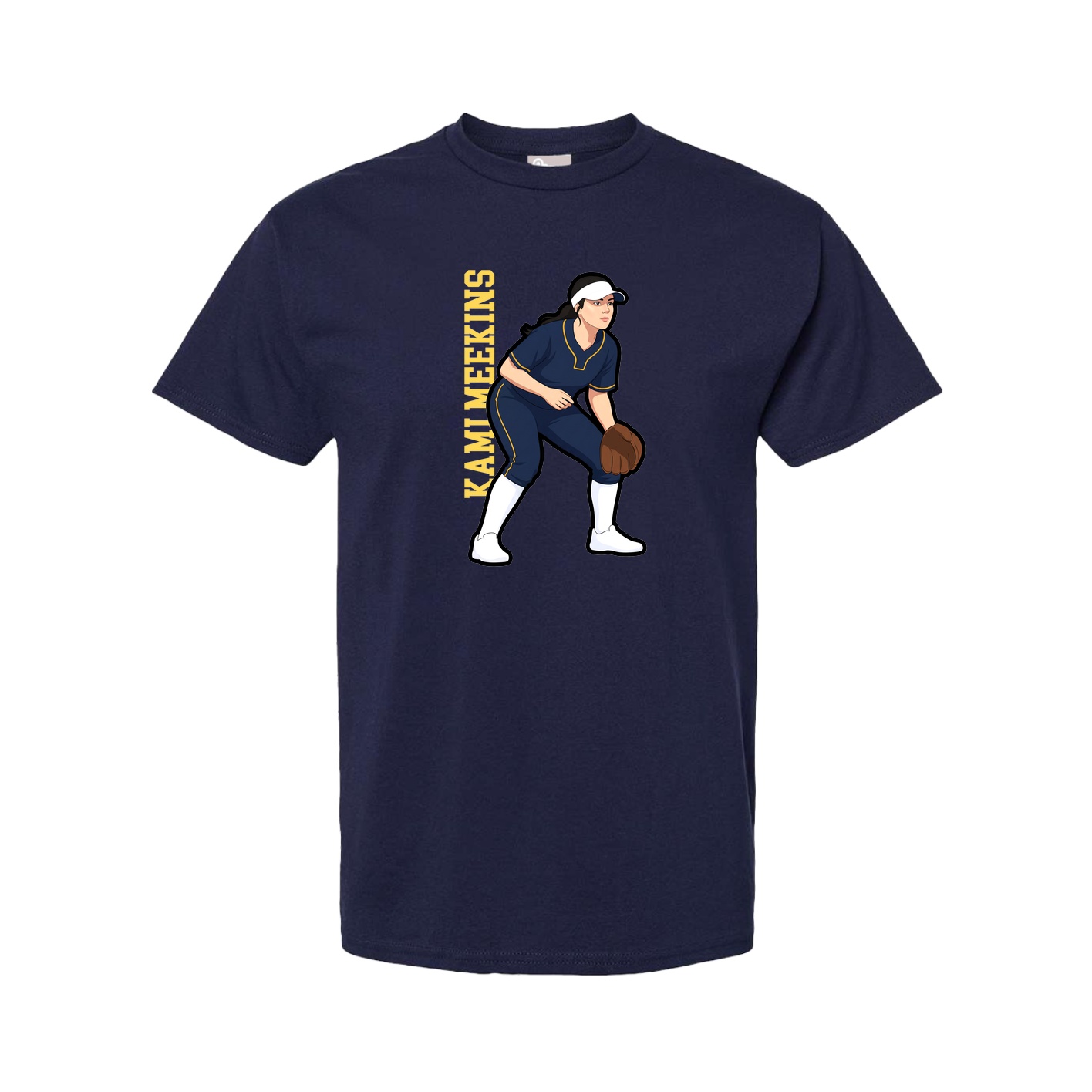 Tee — Name Vertical in Navy