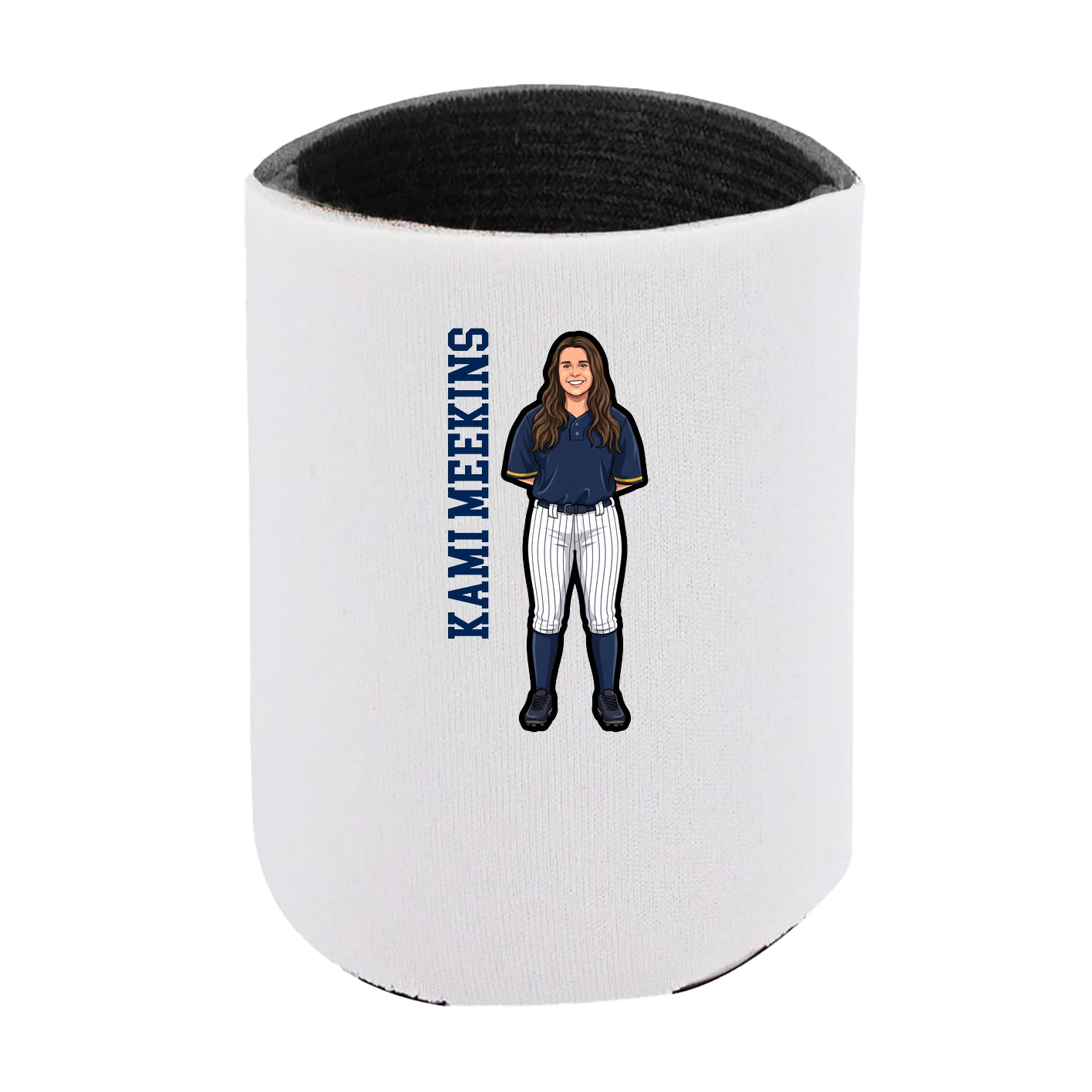 Can Holder — Name Vertical in White