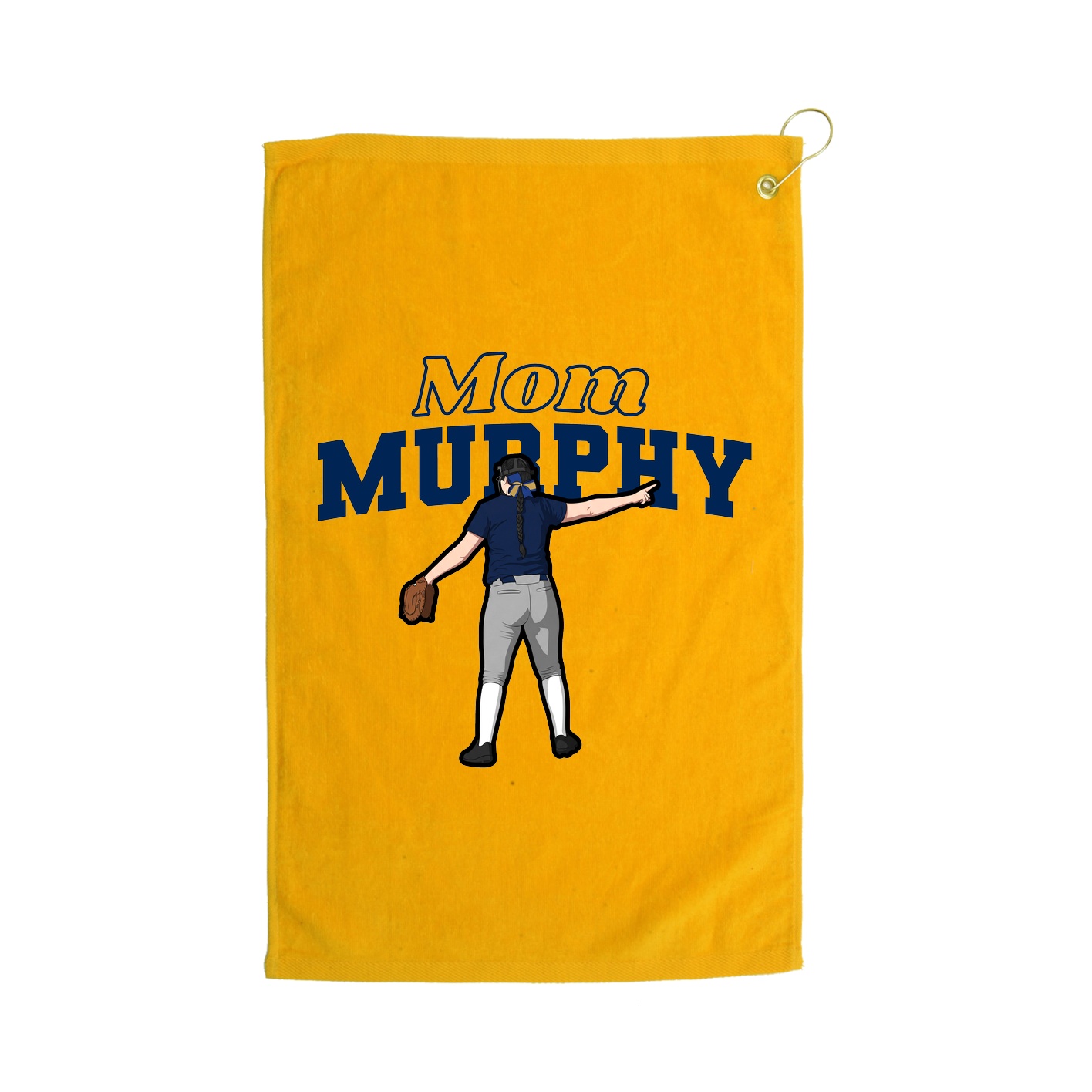 Golf Towel — Mothers Day Block in Gold