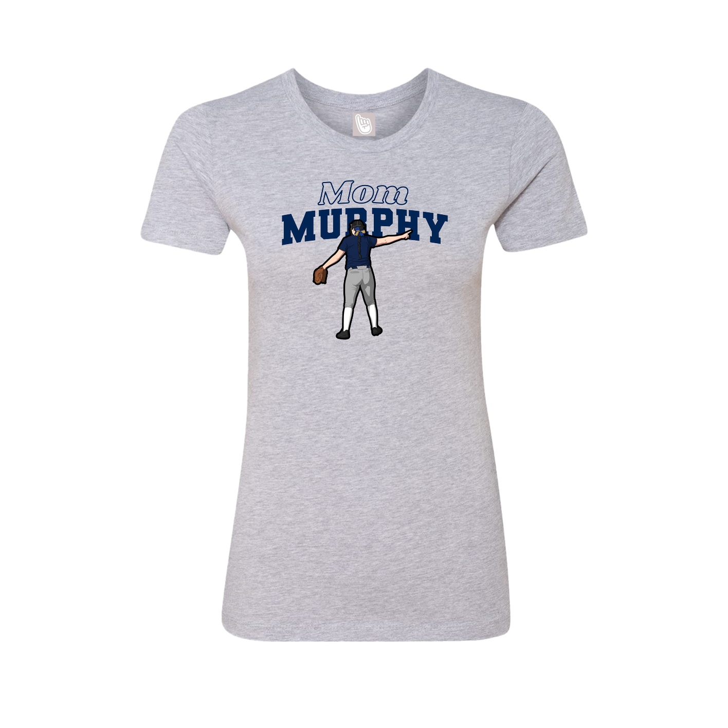 Womens Tee — Mothers Day Block in Grey