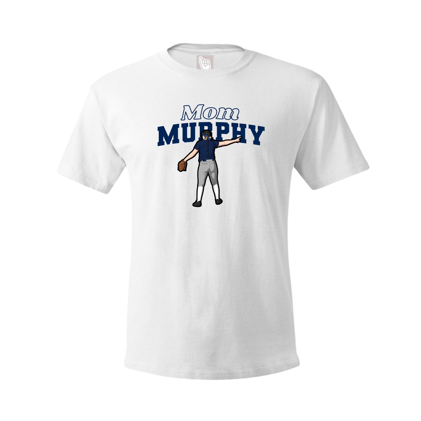 Youth Tee — Mothers Day Block in White