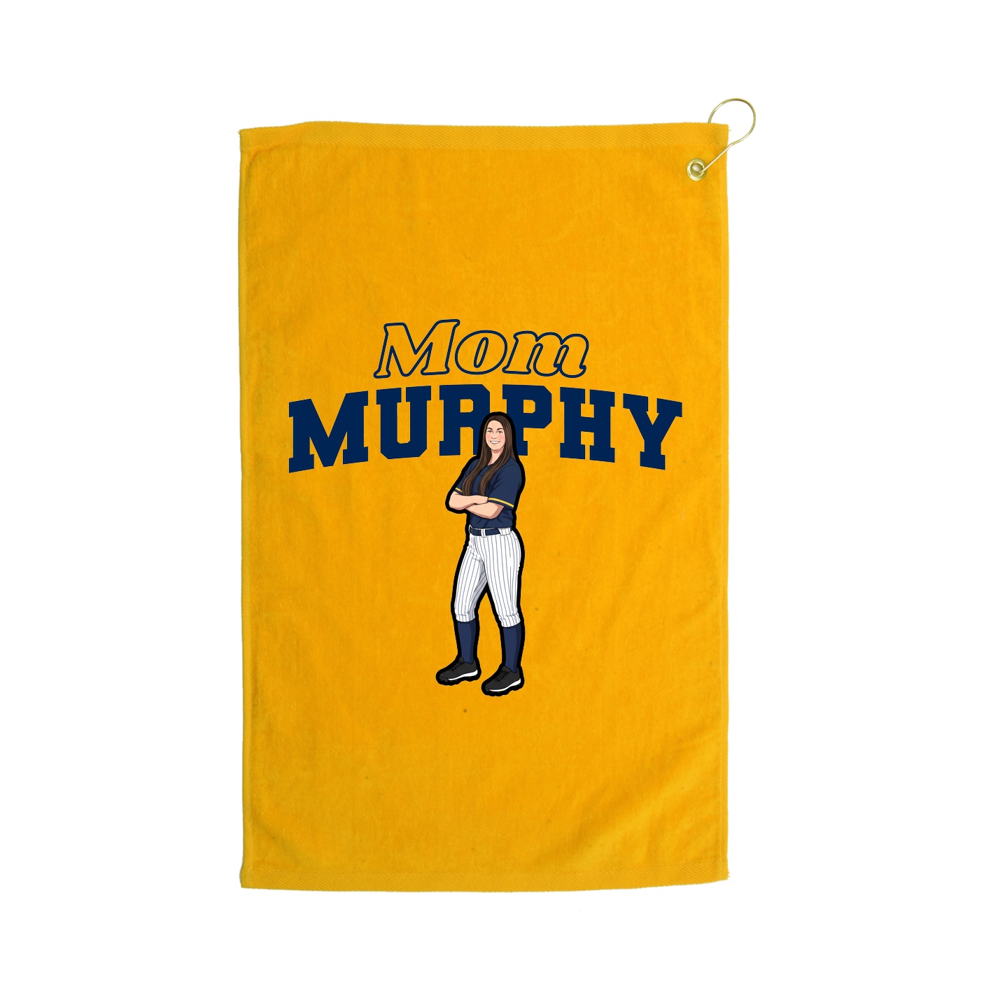 Golf Towel — Mothers Day Block in Gold