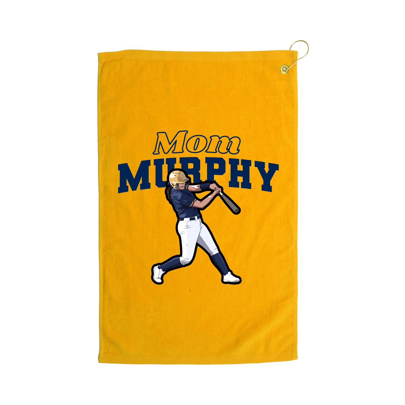 Golf Towel — Mothers Day Block in Gold