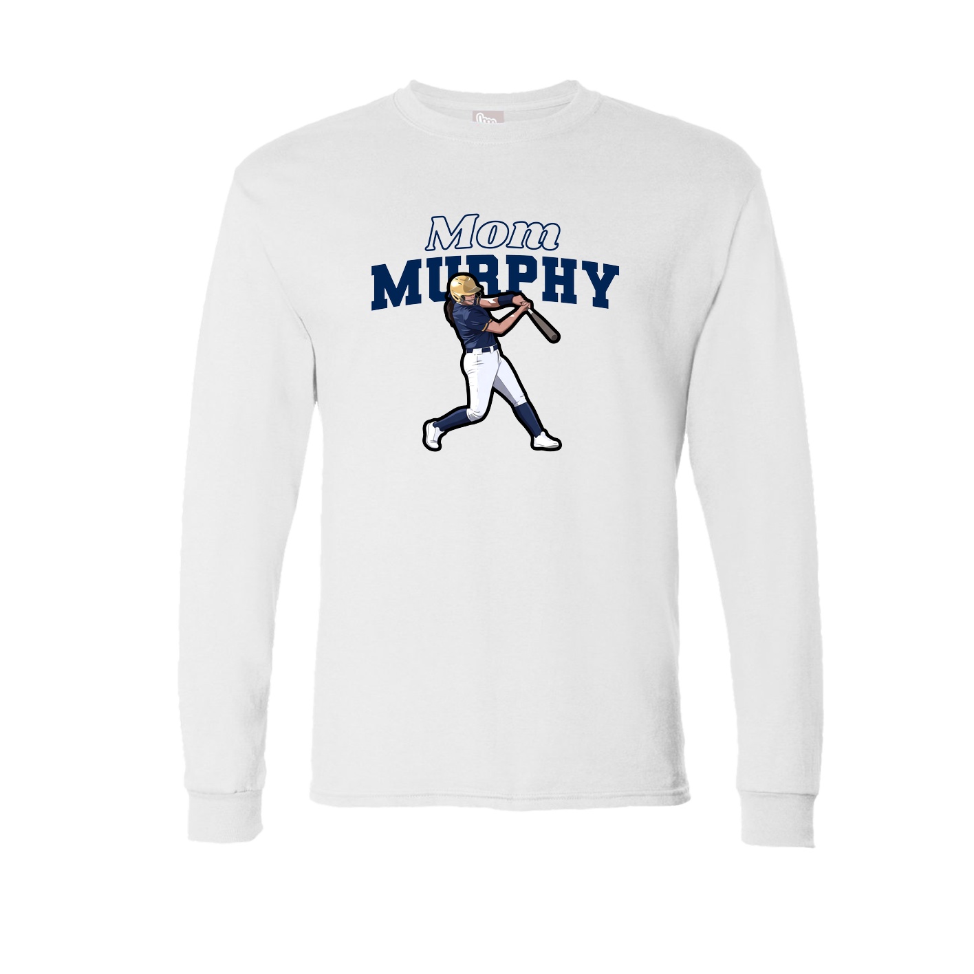 Long Sleeve Tee — Mothers Day Block in White