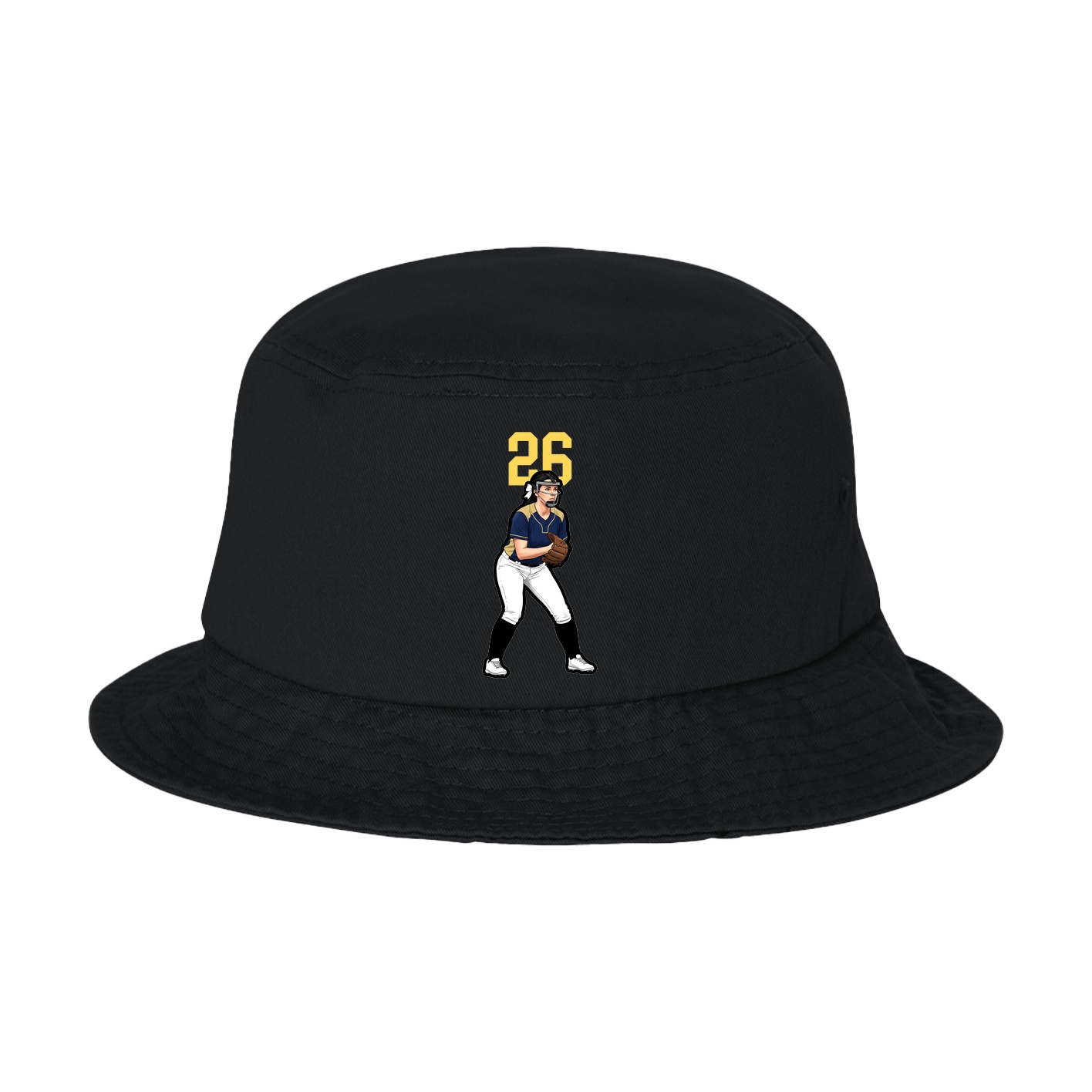 Bucket Cap — Number Top in Black