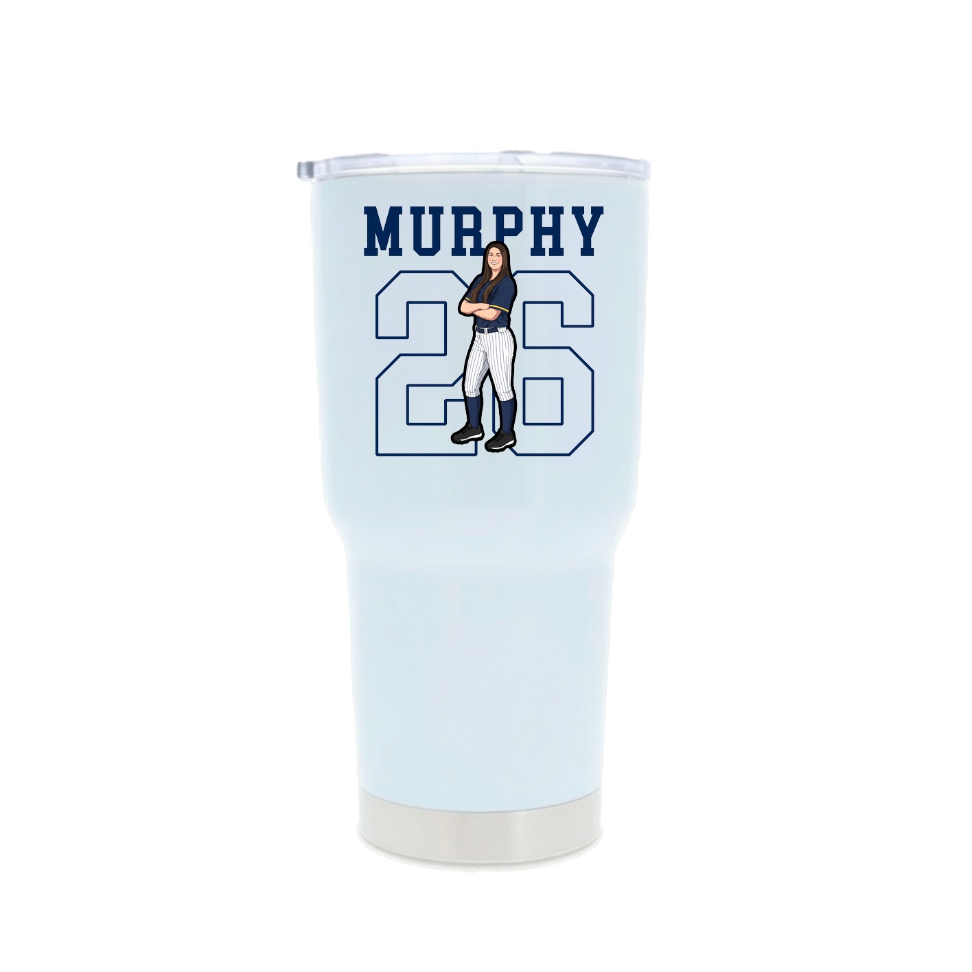 30oz Stainless Steel Tumbler — Shirsey in White