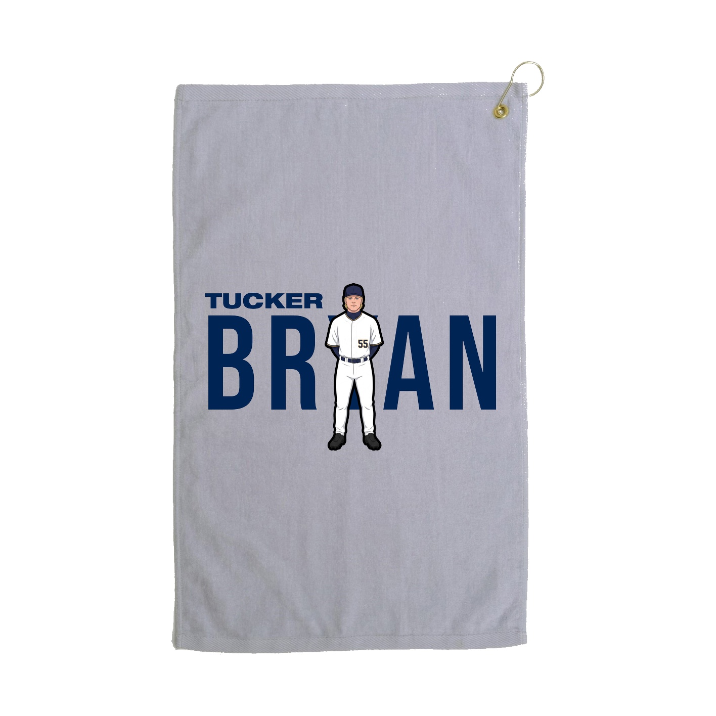 Golf Towel — Player Name in Grey