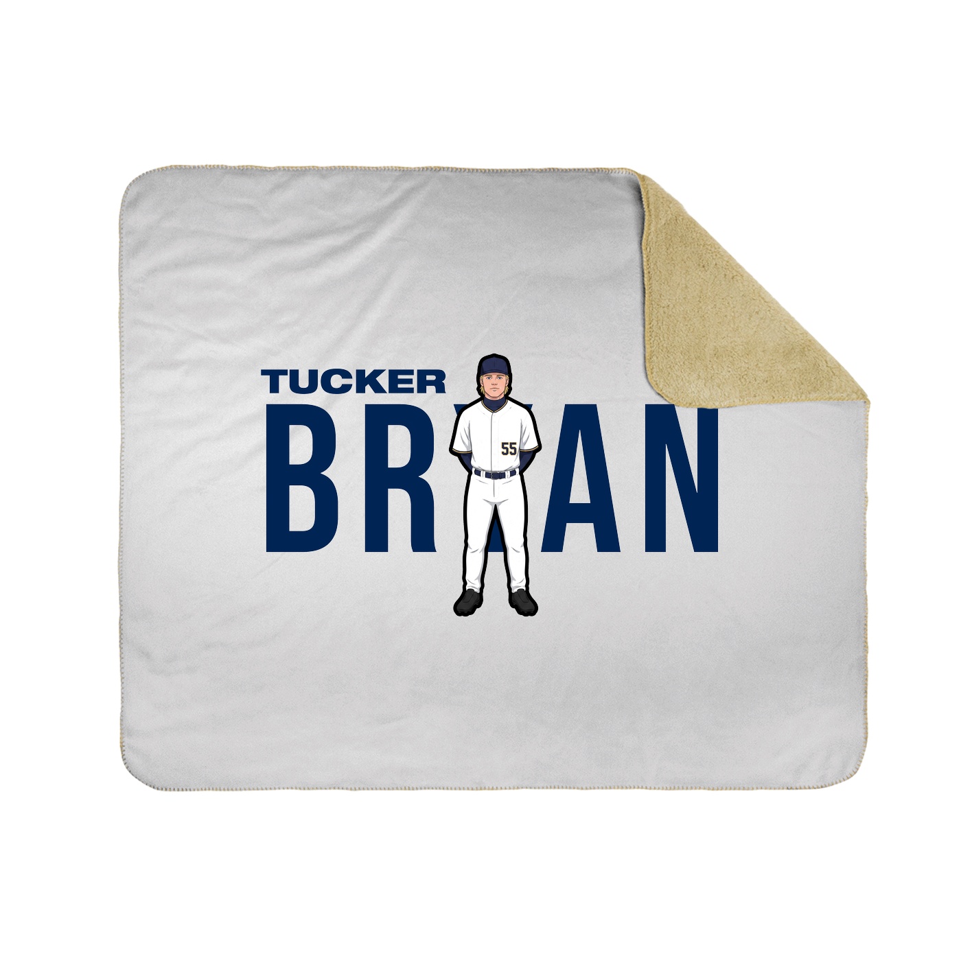 Throw Blanket — Player Name in White
