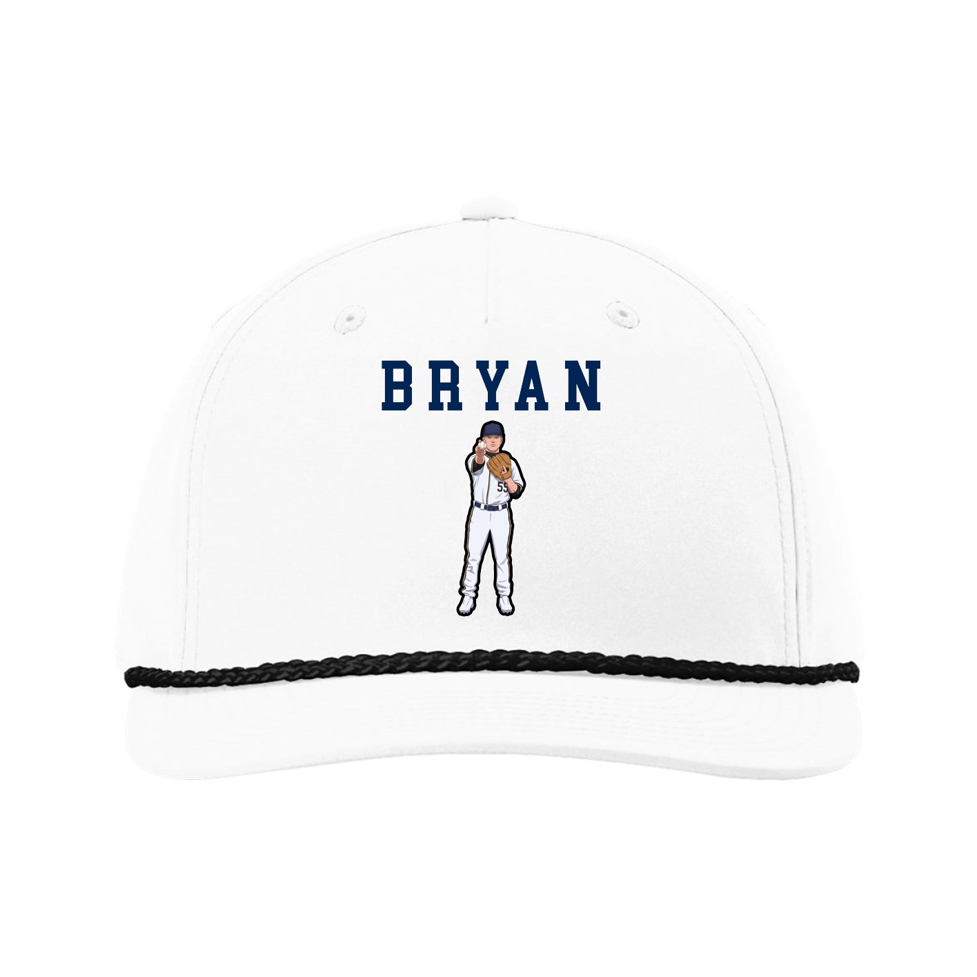 Five-Panel Classic Rope Cap — Shirsey in White