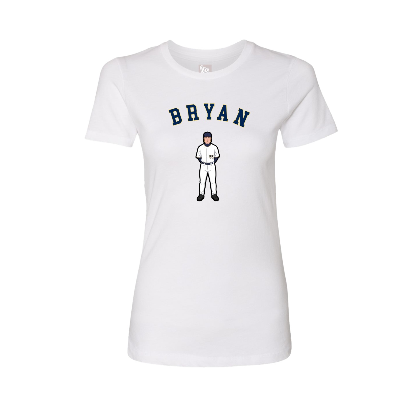 Fitted Women's Tee — Shirsey Arch in White