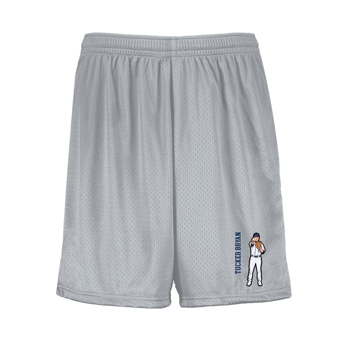 Shorts — Name Vertical in Silver