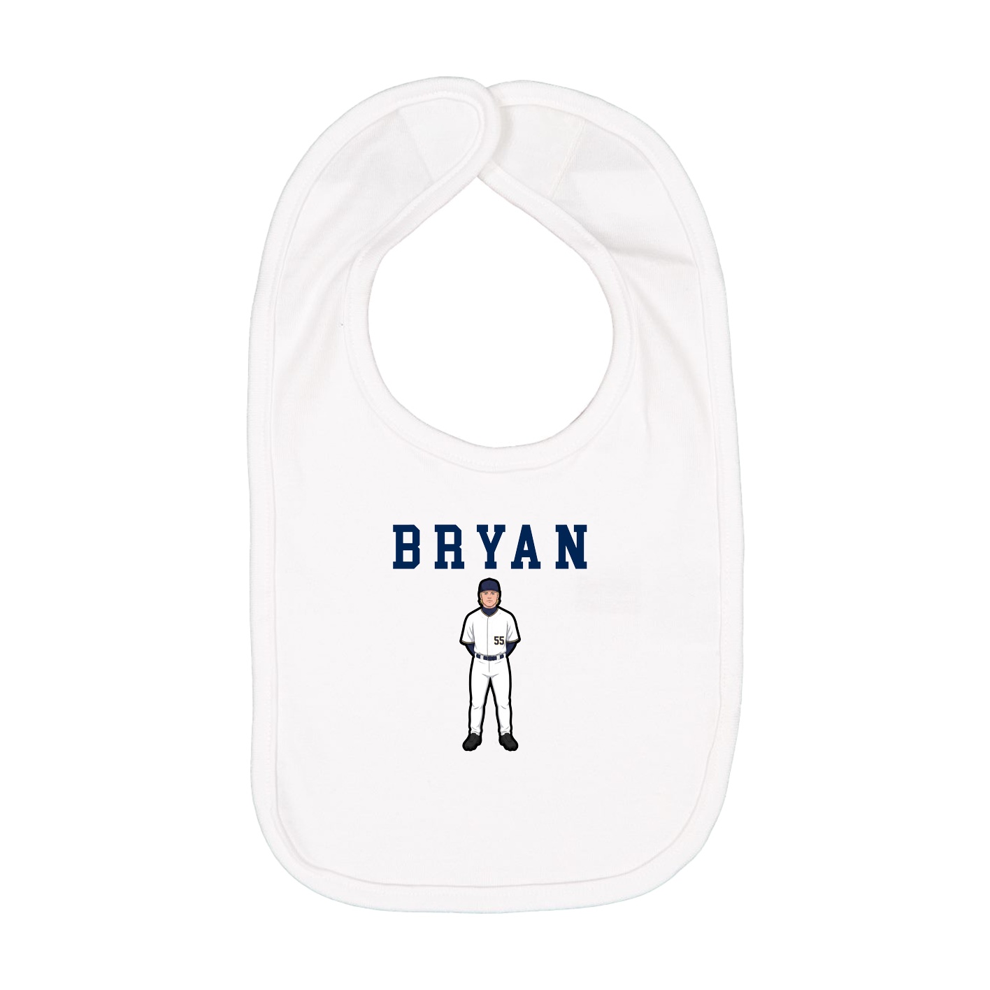 Infant Bib — Shirsey in White