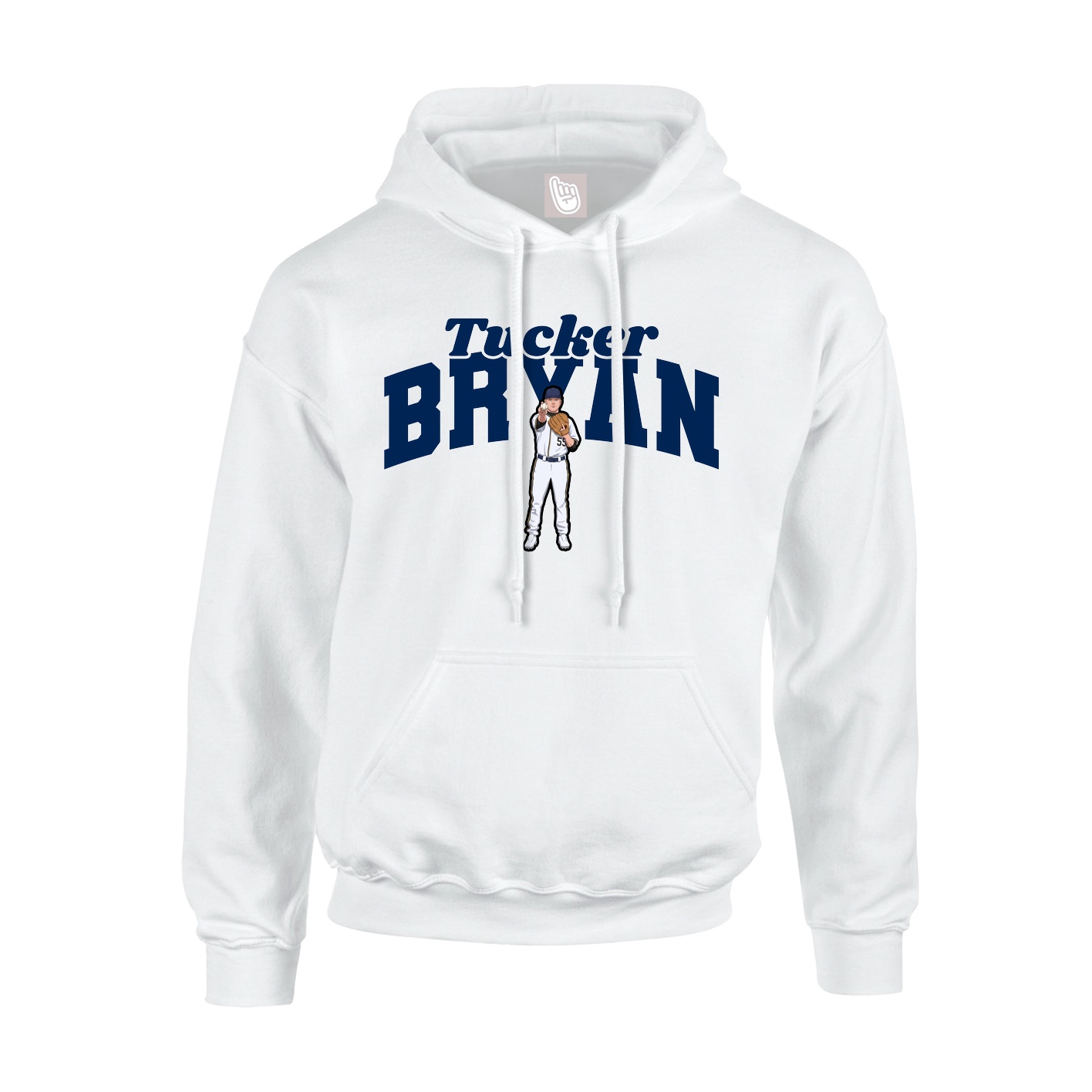 Youth Hoodie — Signature Arch in White